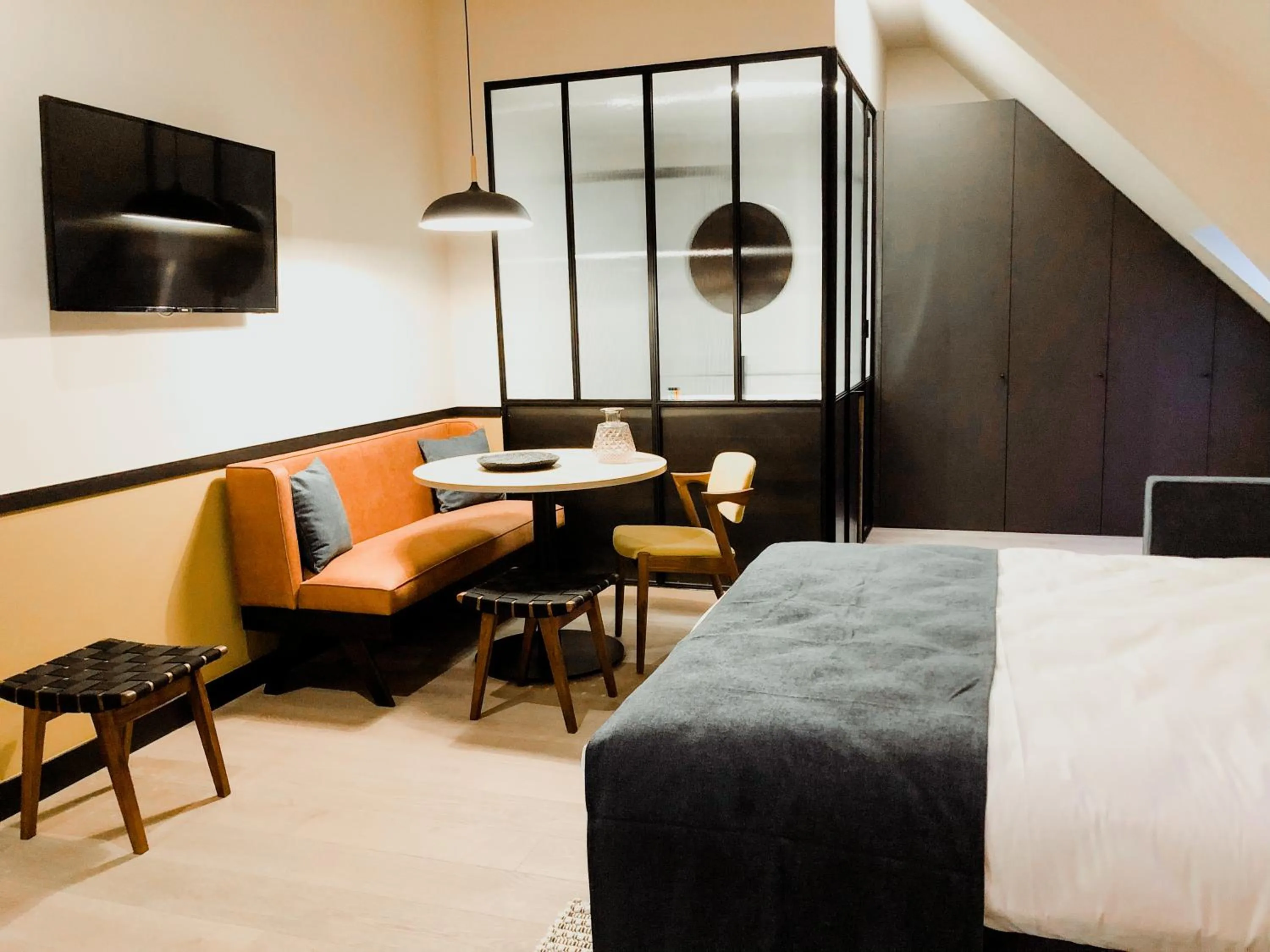 Bed in Getaway Studios Gent