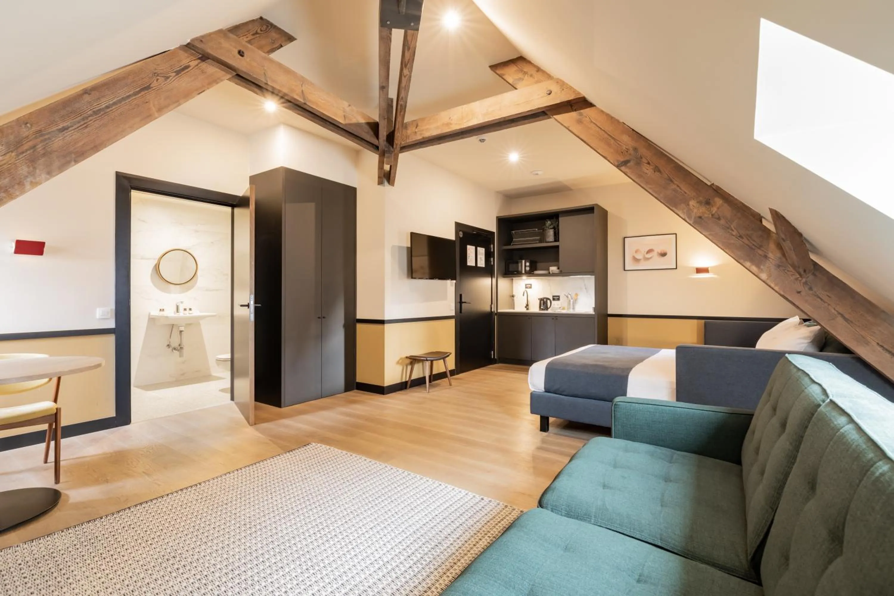 Bed in Getaway Studios Gent