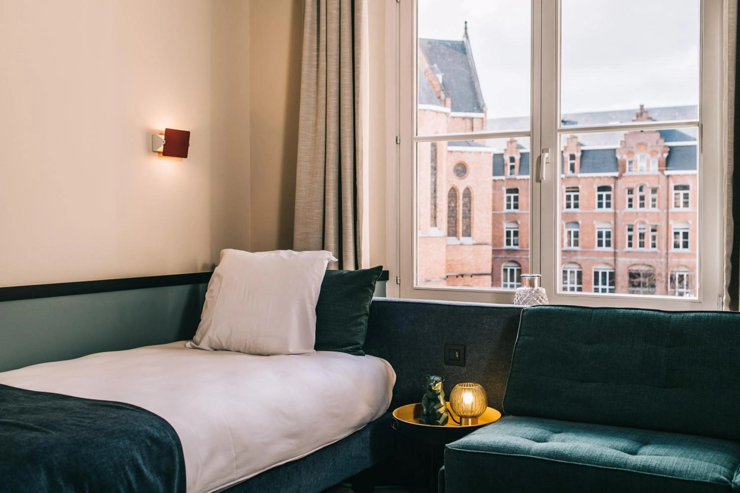 Bed in Getaway Studios Gent