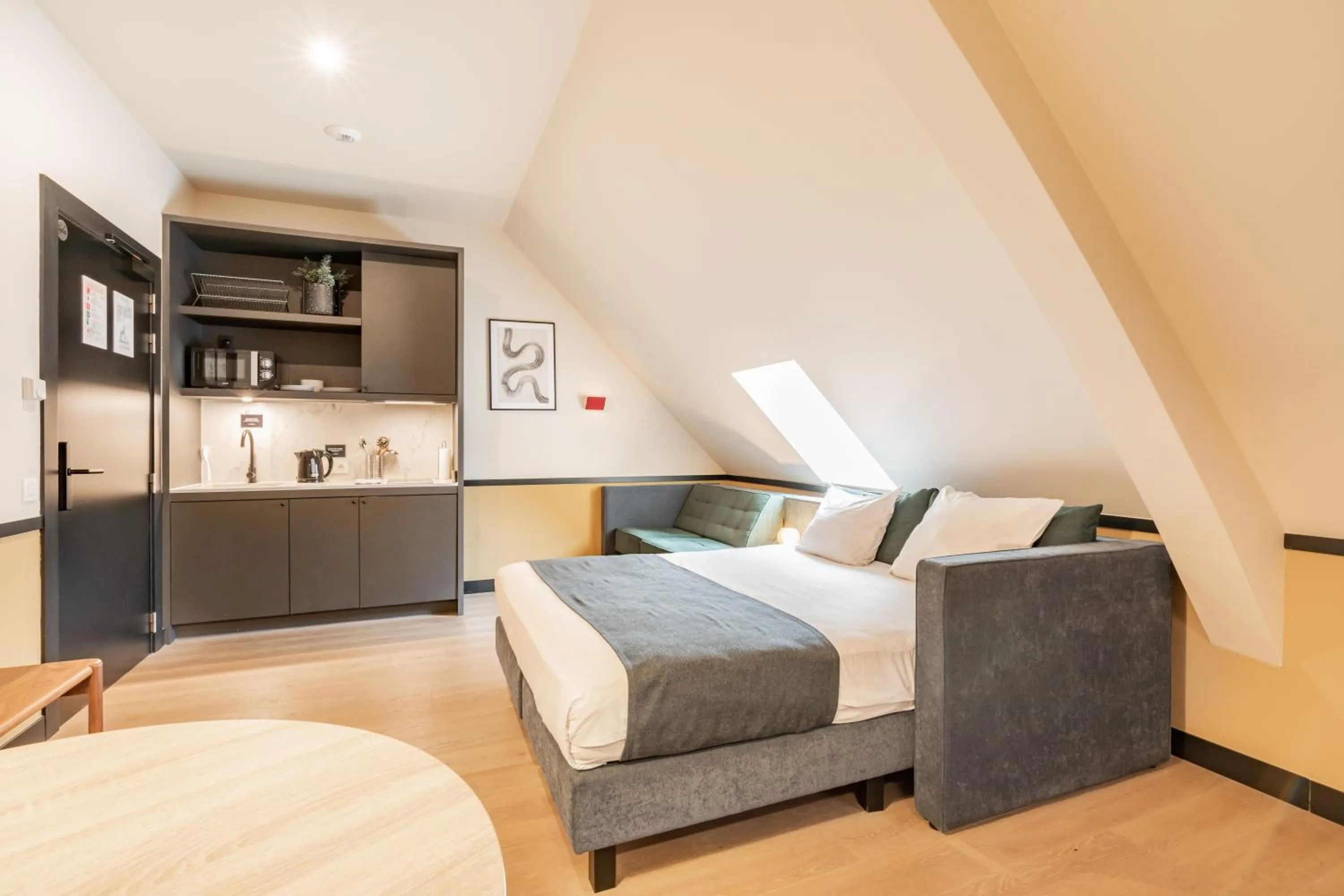 Bed in Getaway Studios Gent