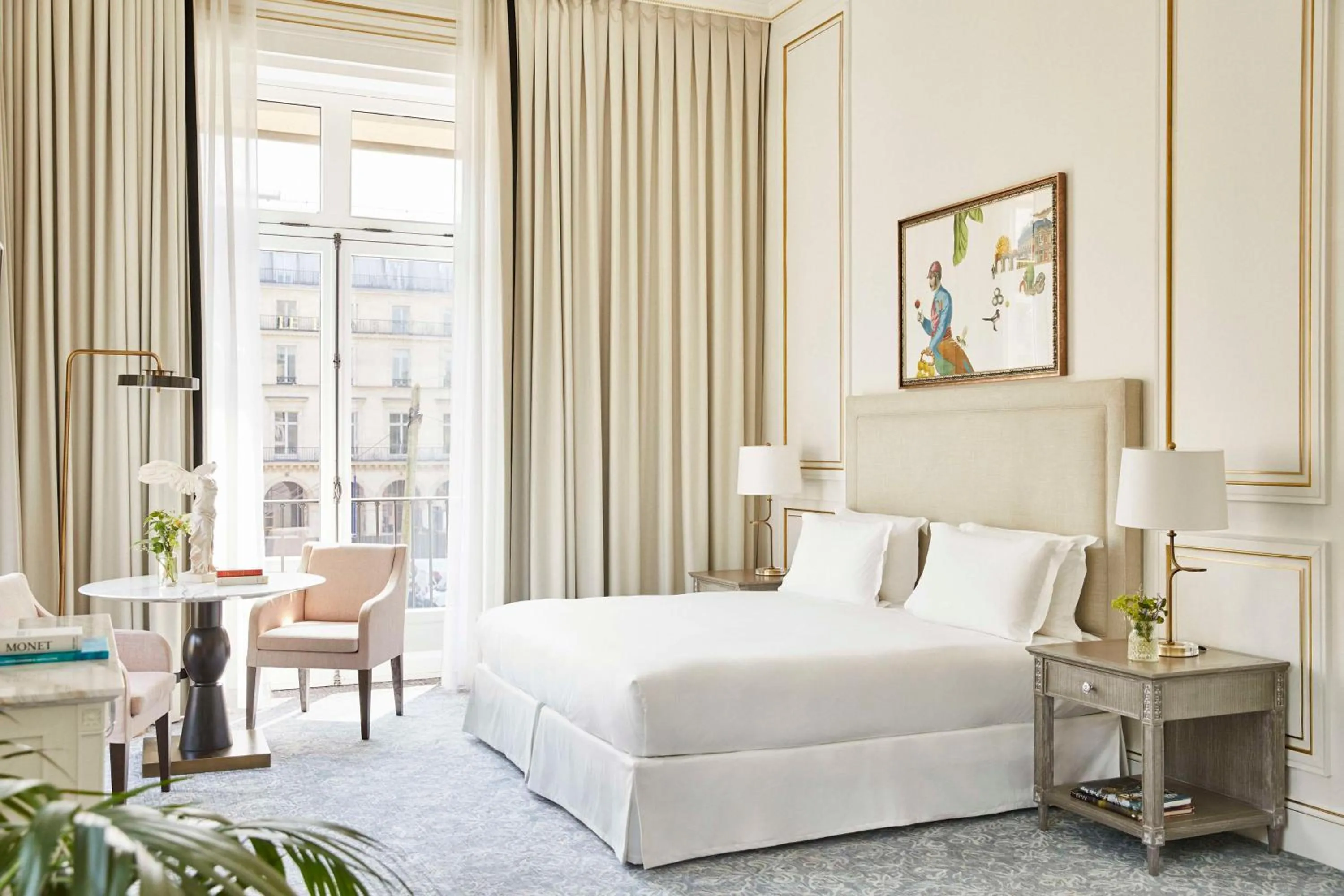 Photo of the whole room, Bed in Hôtel du Louvre, in The Unbound Collection by Hyatt