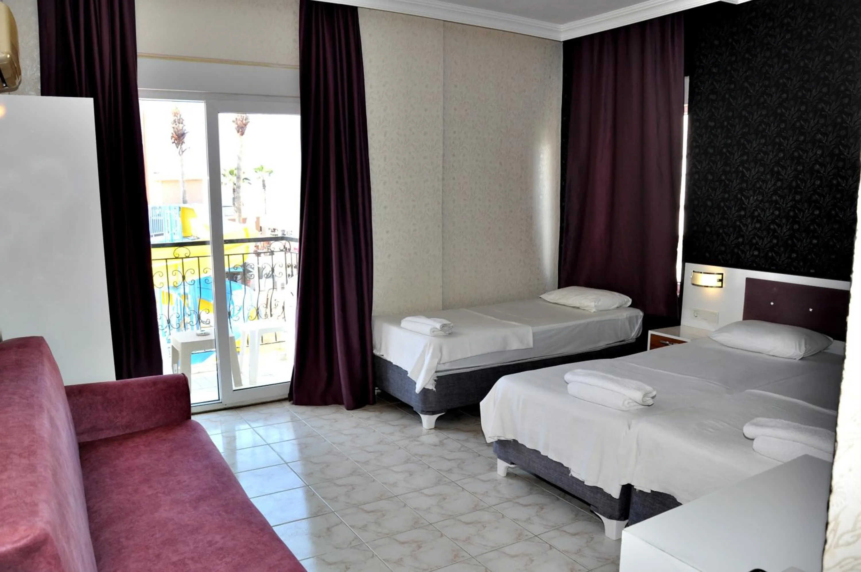 Bed in Saygılı Beach Hotel