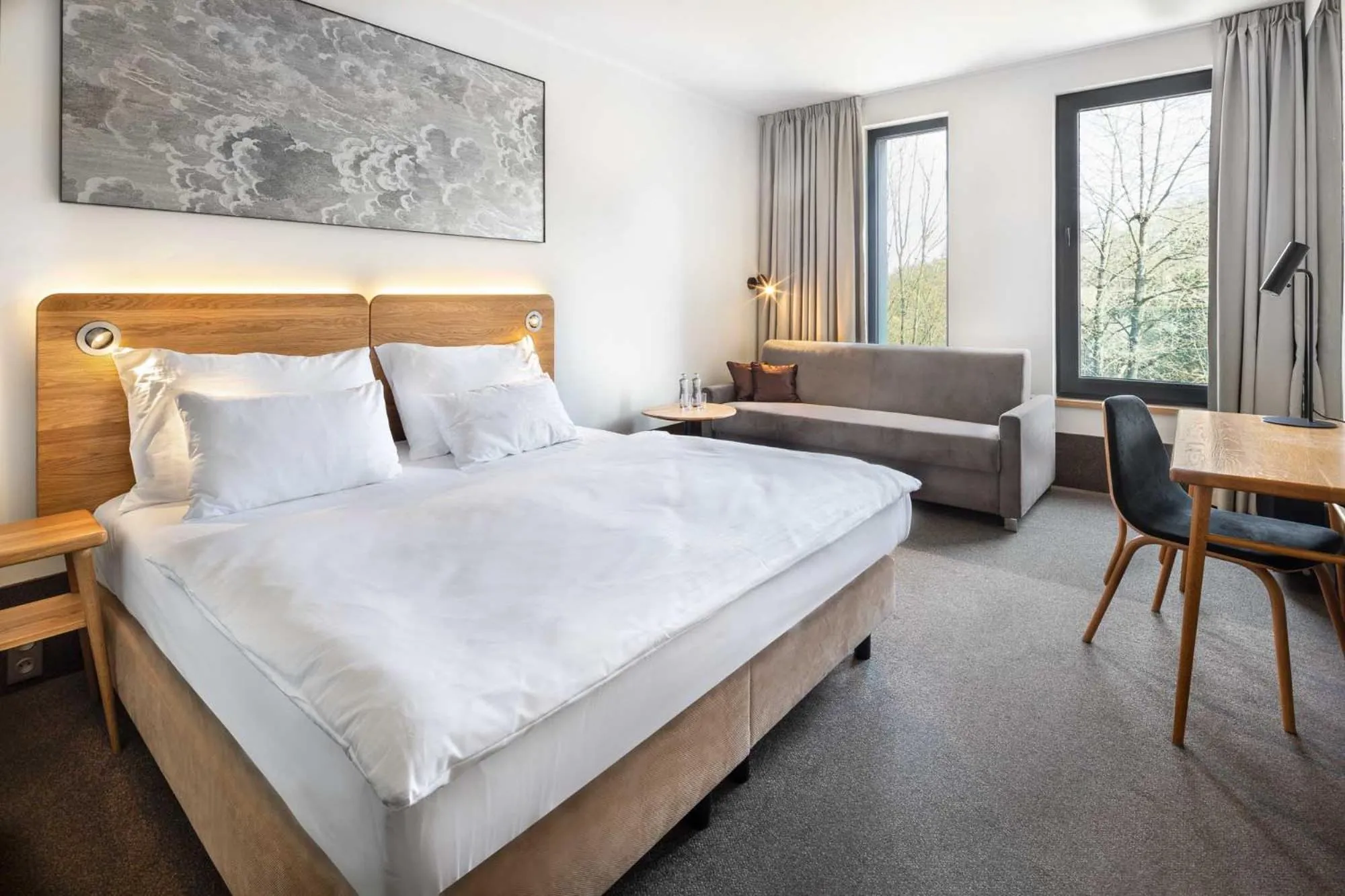 Bed in Hotel Golf Prague