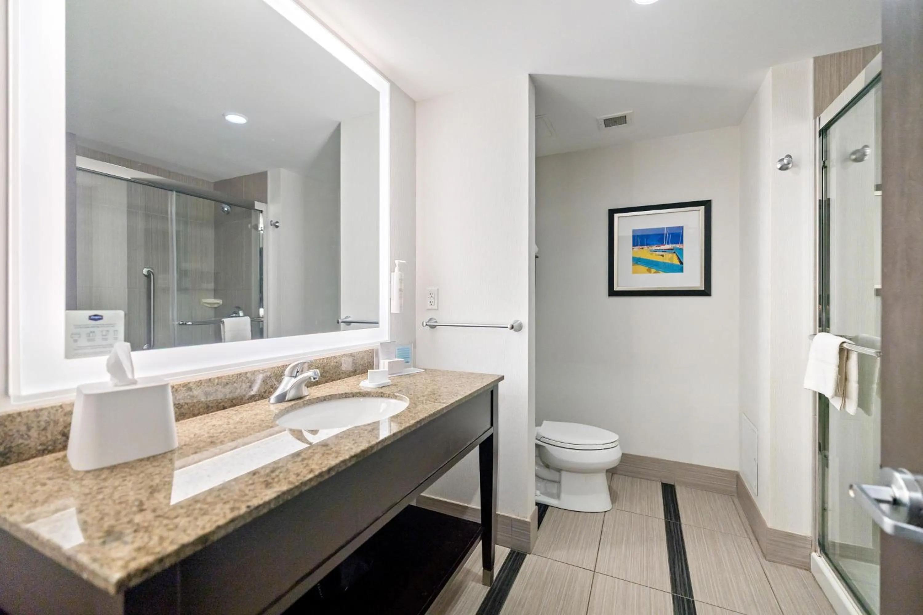 Bathroom in Hampton Inn by Hilton Winnipeg