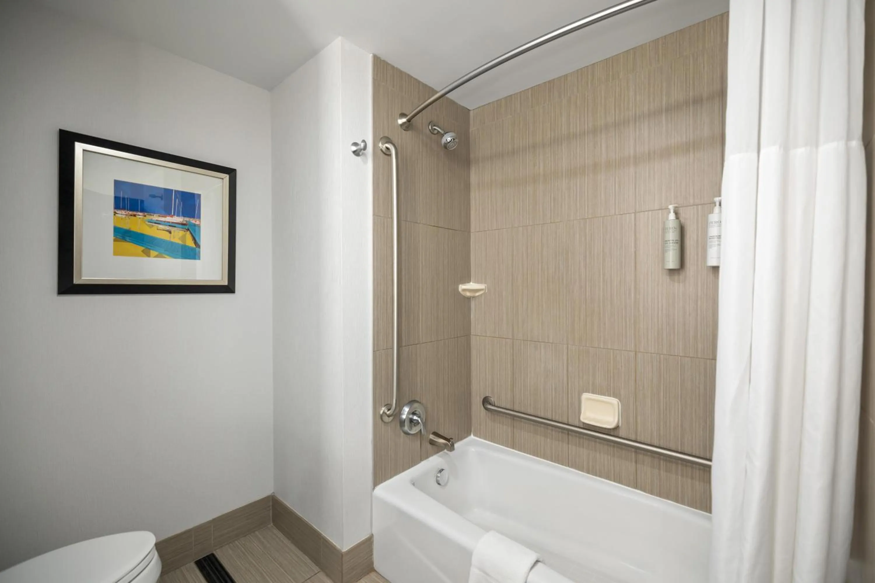 Bathroom in Hampton Inn by Hilton Winnipeg