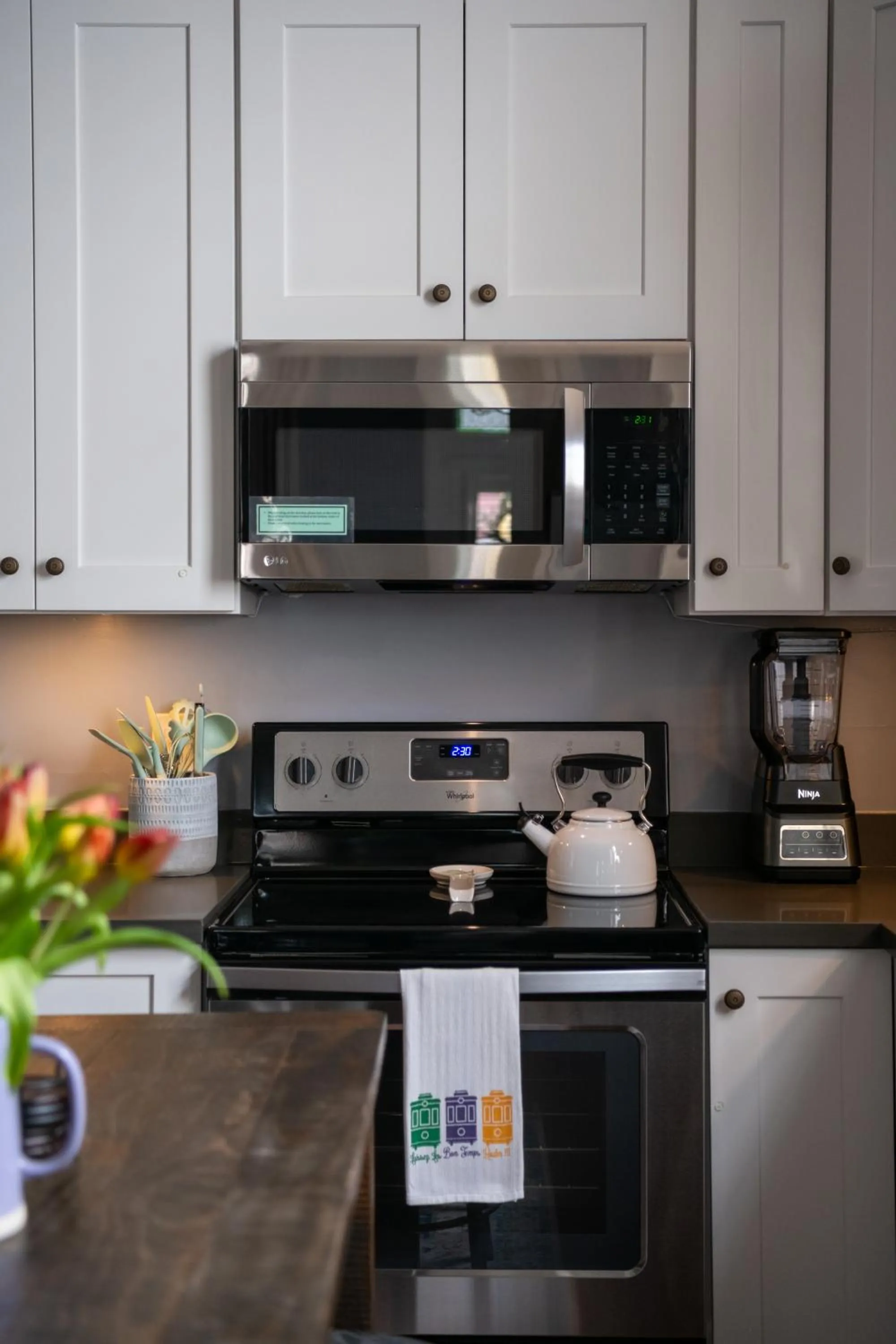 kitchen in Luxury Historic Shotgun Home in Lower Garden District