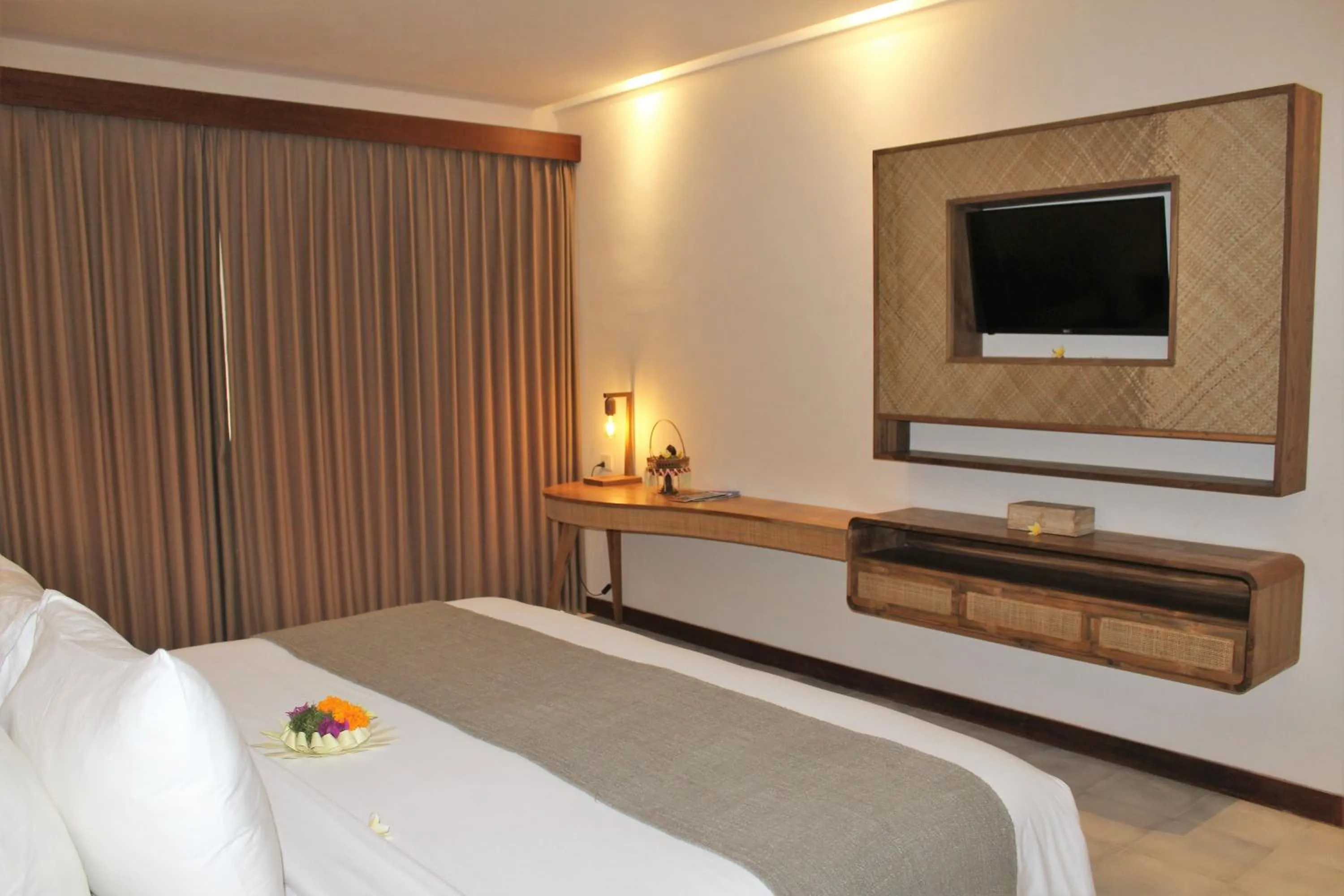 Bed in Purana Suite Ubud