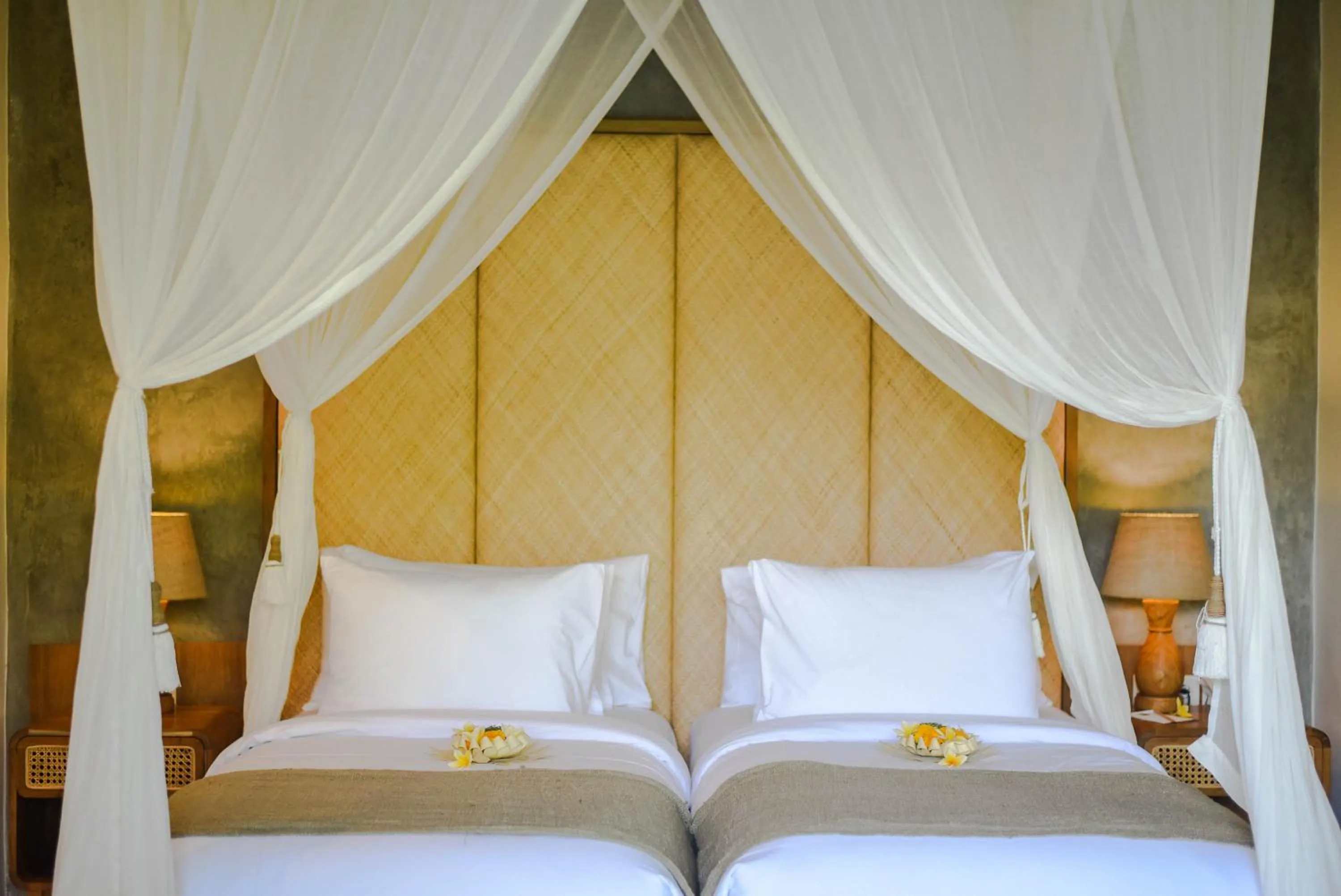Bed in Purana Suite Ubud
