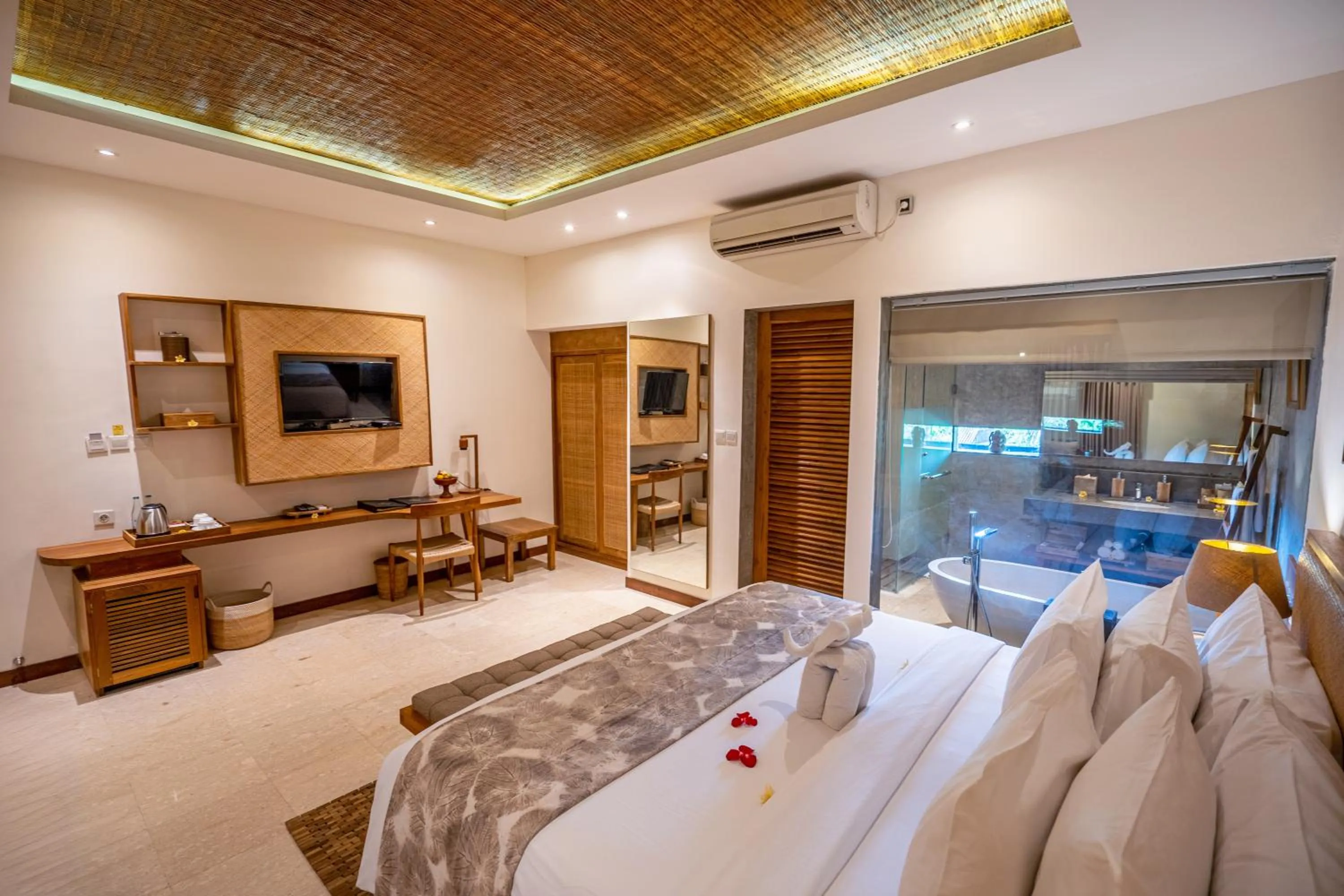Bed in Purana Suite Ubud