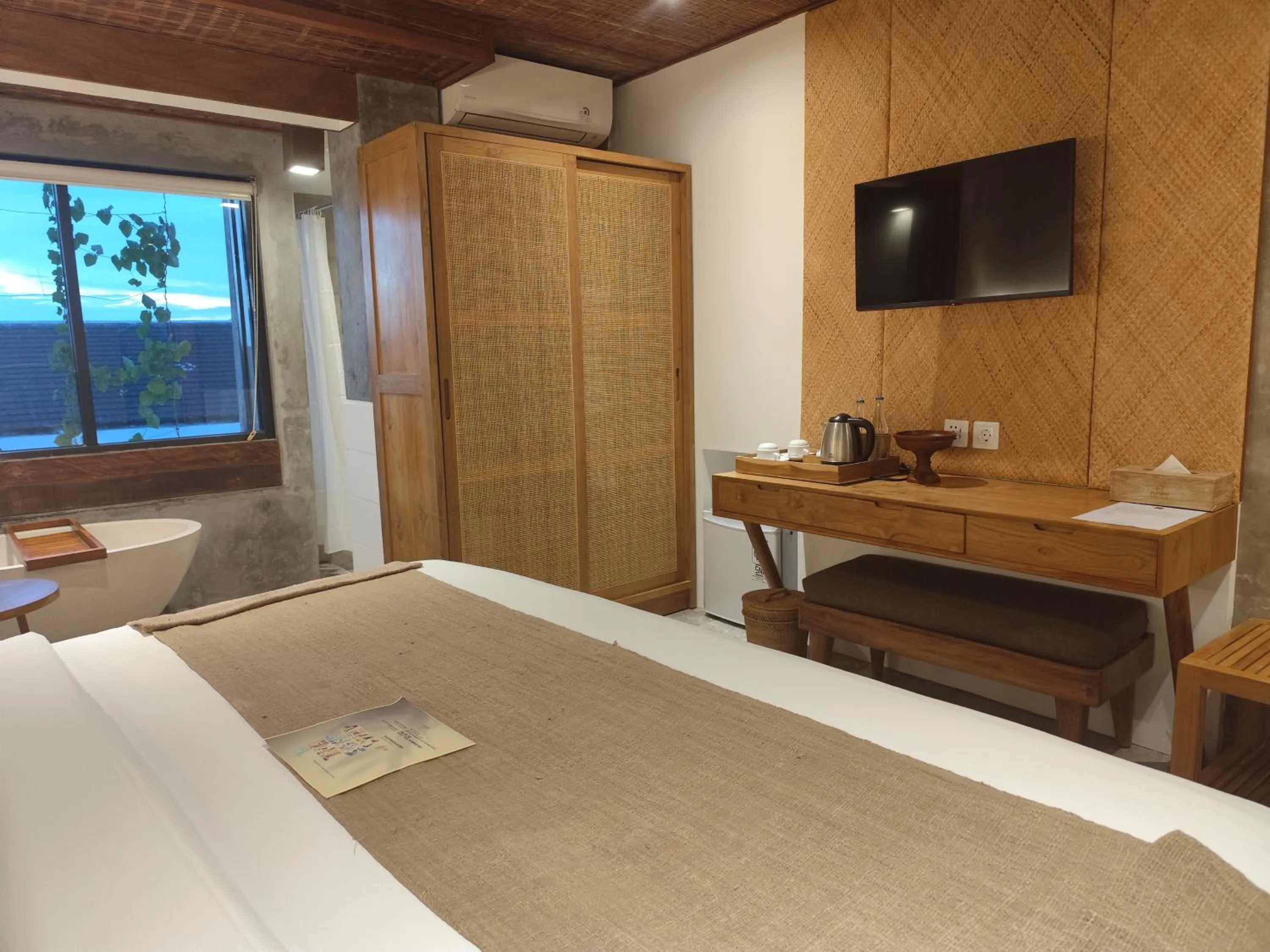 Bed in Purana Suite Ubud