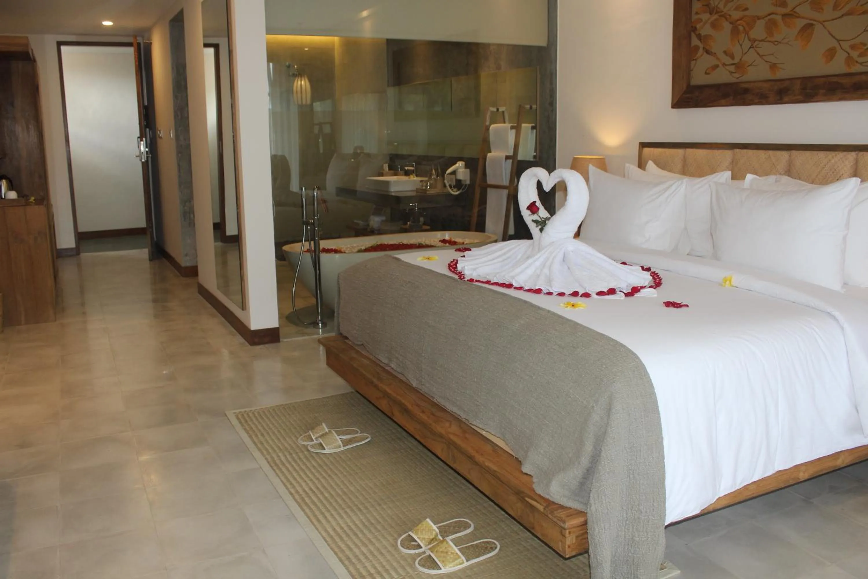 Bed in Purana Suite Ubud