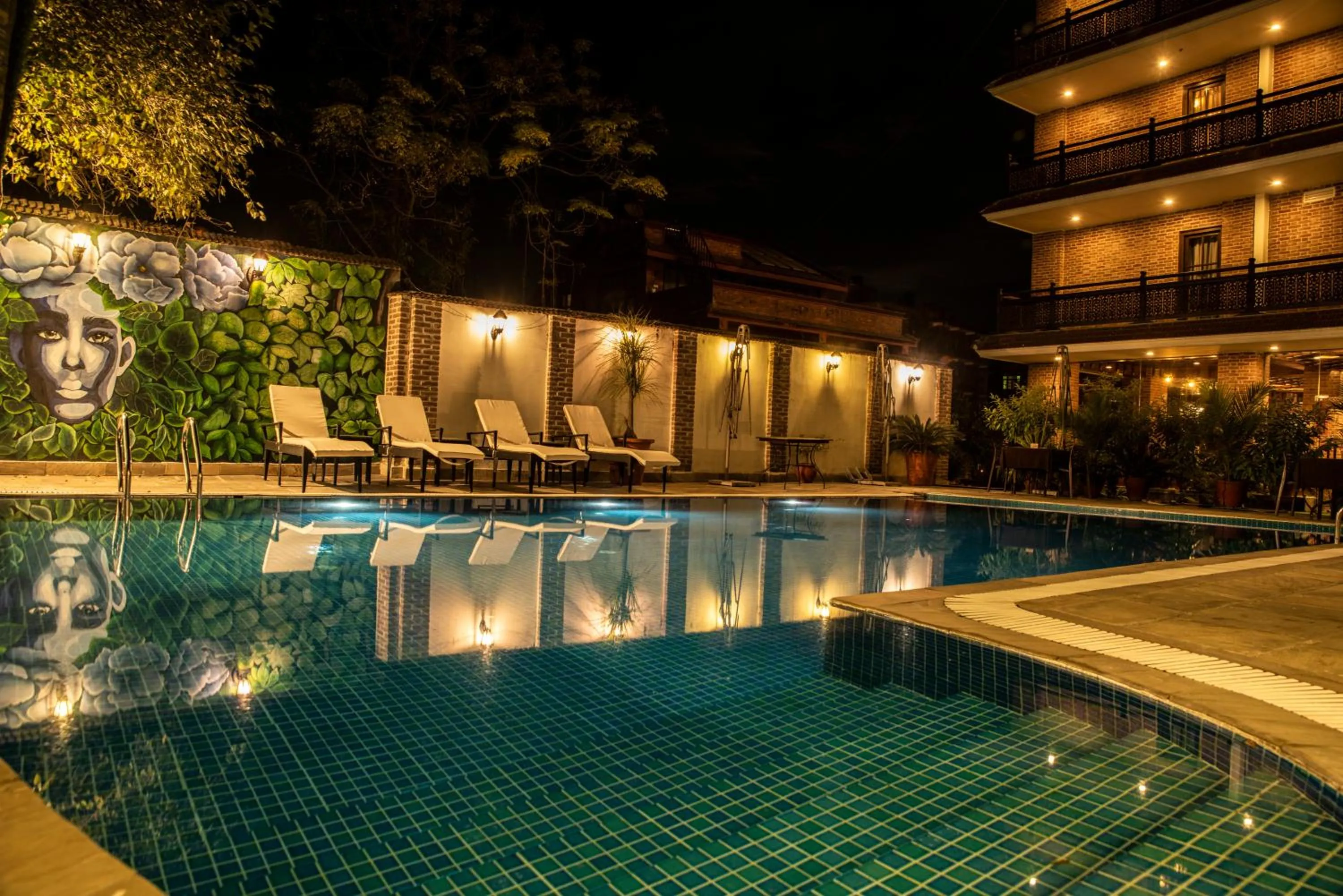 Pool view in Hotel Bhadgaon