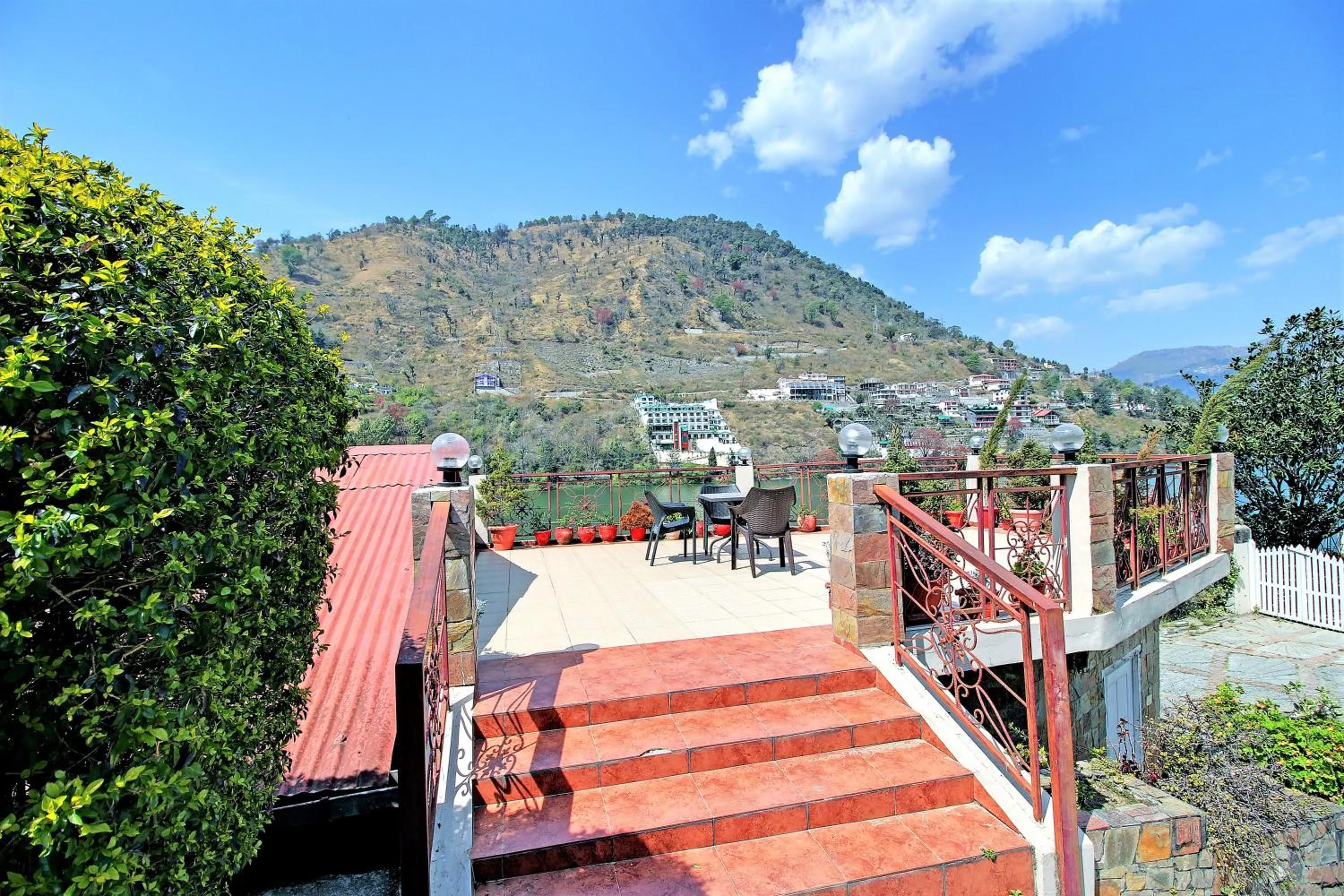 Balcony/Terrace in Neelesh Inn- A Luxury Lake View Hotel- 20 kms from Nainital