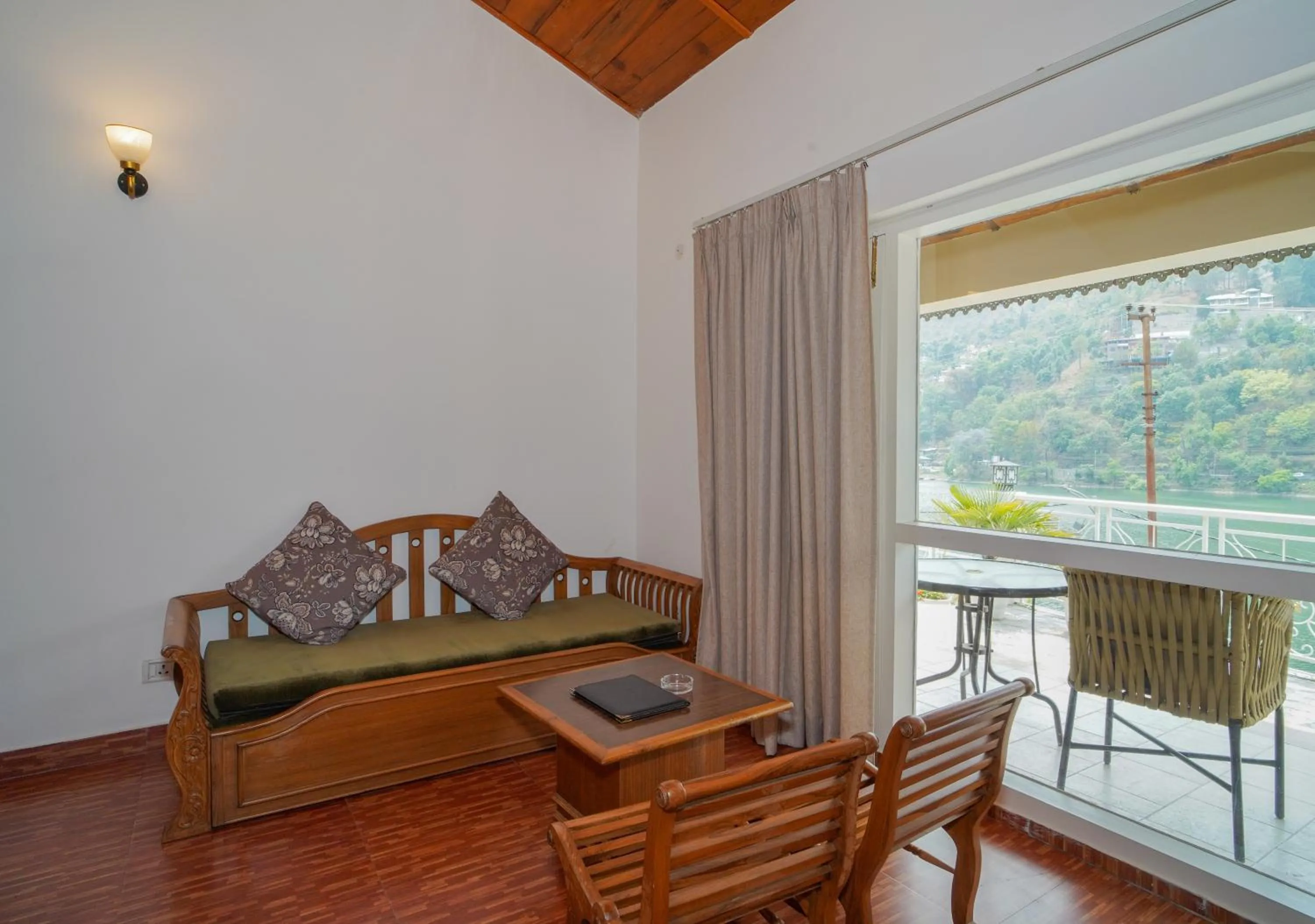 Seating area in Neelesh Inn- A Luxury Lake View Hotel- 20 kms from Nainital