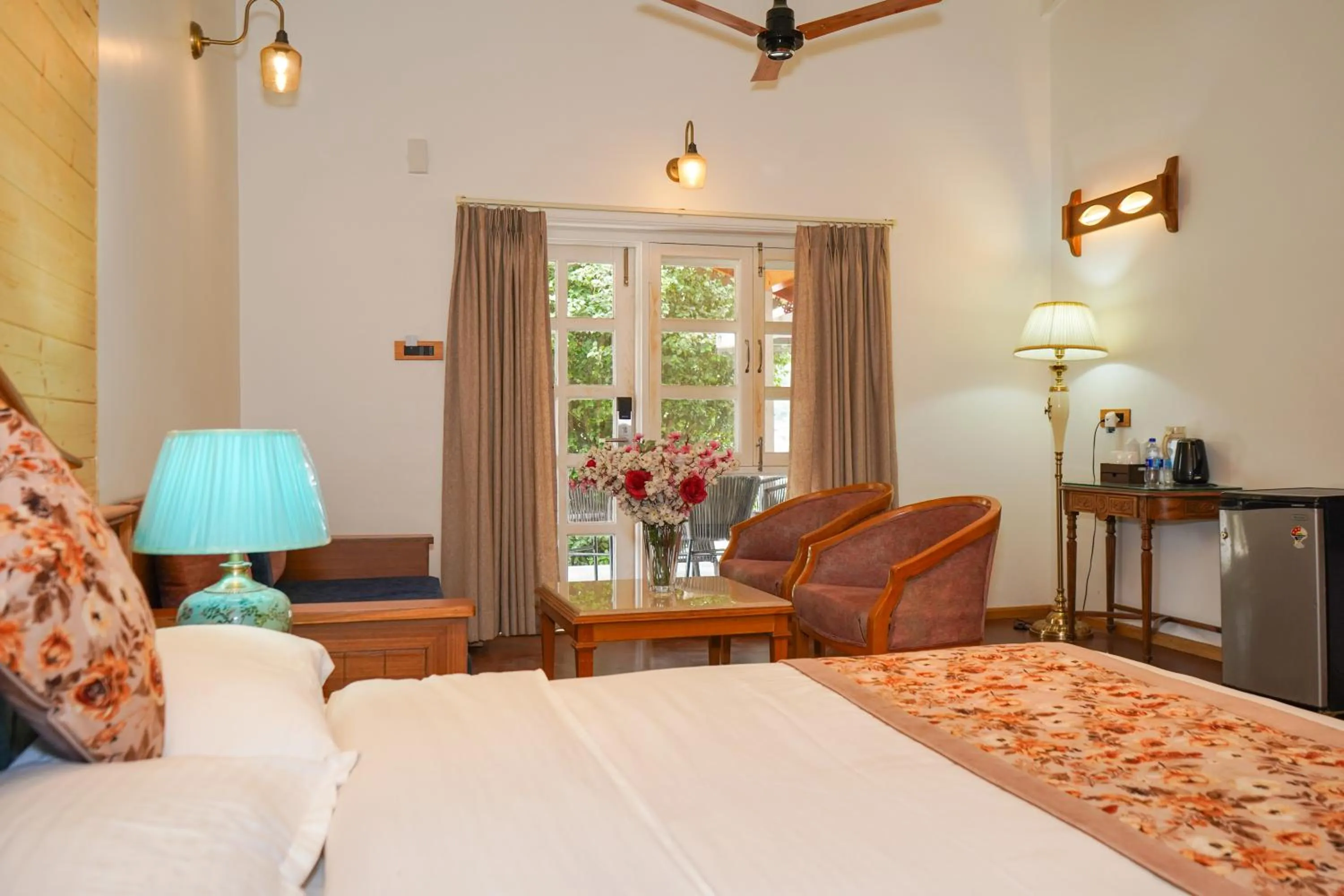 Seating area in Neelesh Inn- A Luxury Lake View Hotel- 20 kms from Nainital