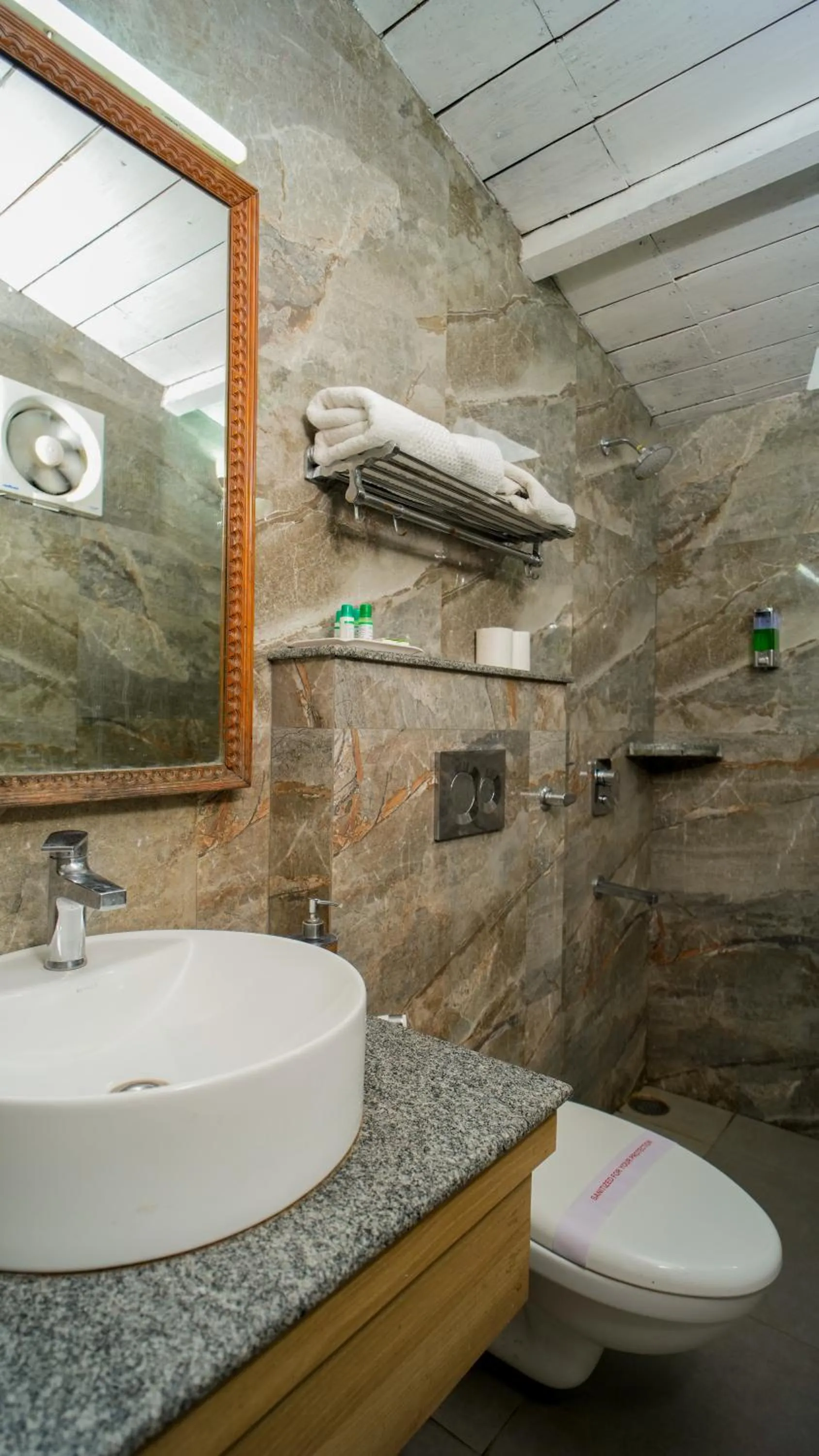 Shower in Neelesh Inn- A Luxury Lake View Hotel- 20 kms from Nainital