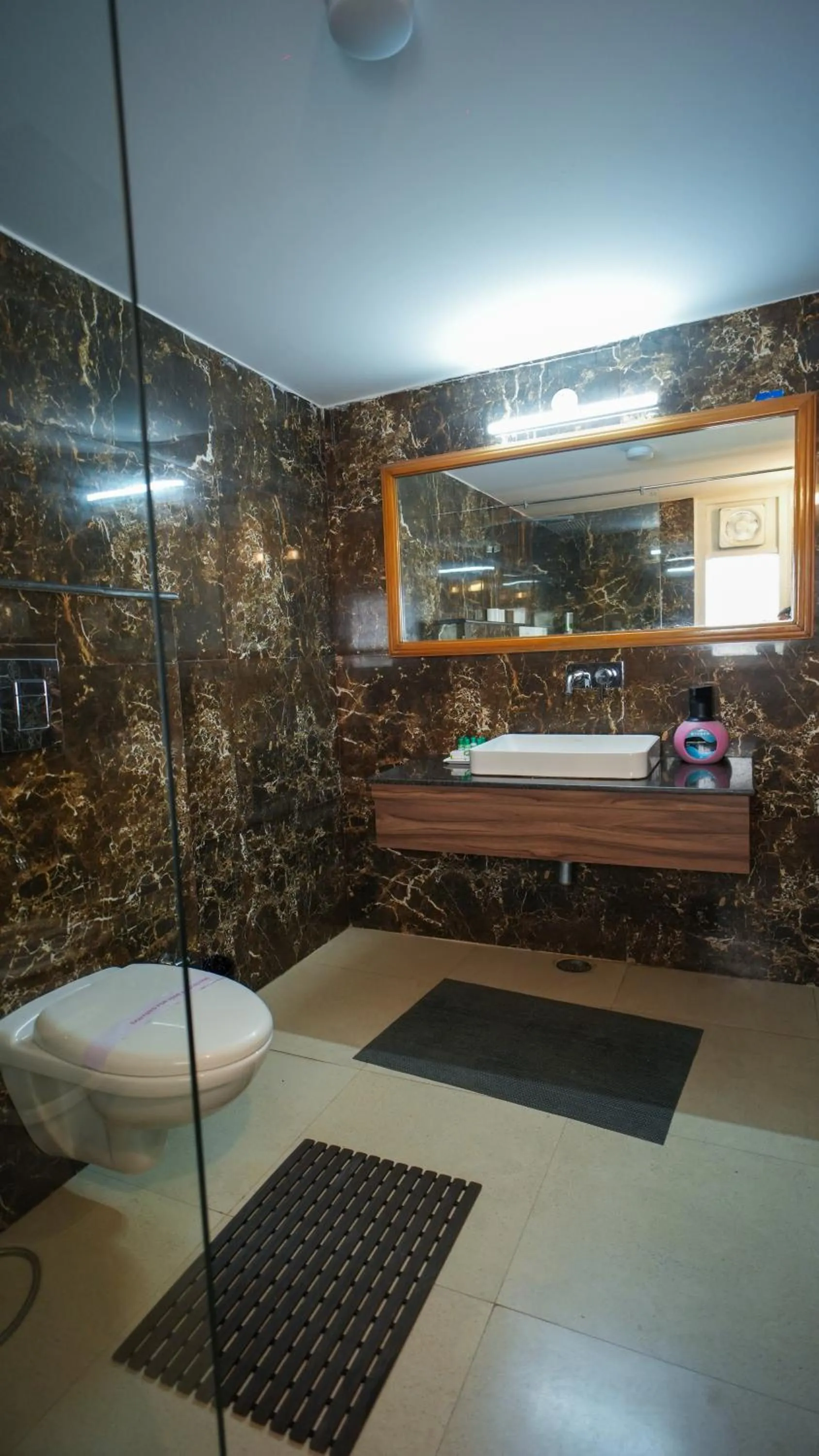 Bathroom in Neelesh Inn- A Luxury Lake View Hotel- 20 kms from Nainital