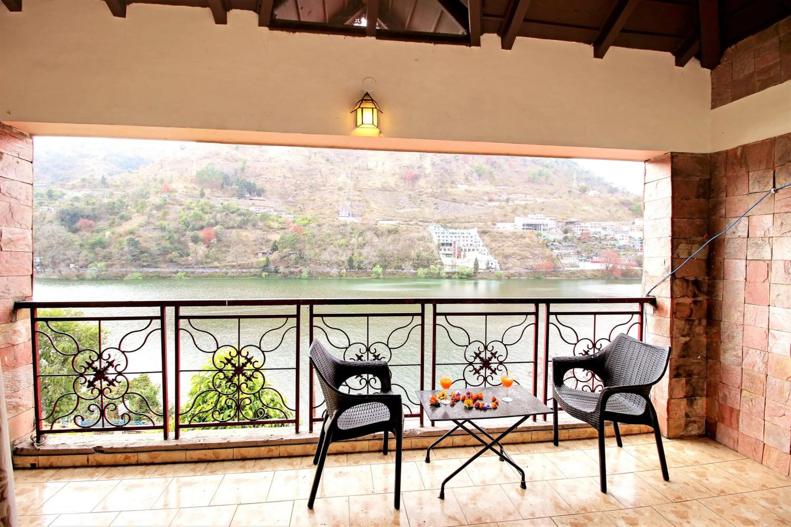 Balcony/Terrace in Neelesh Inn- A Luxury Lake View Hotel- 20 kms from Nainital