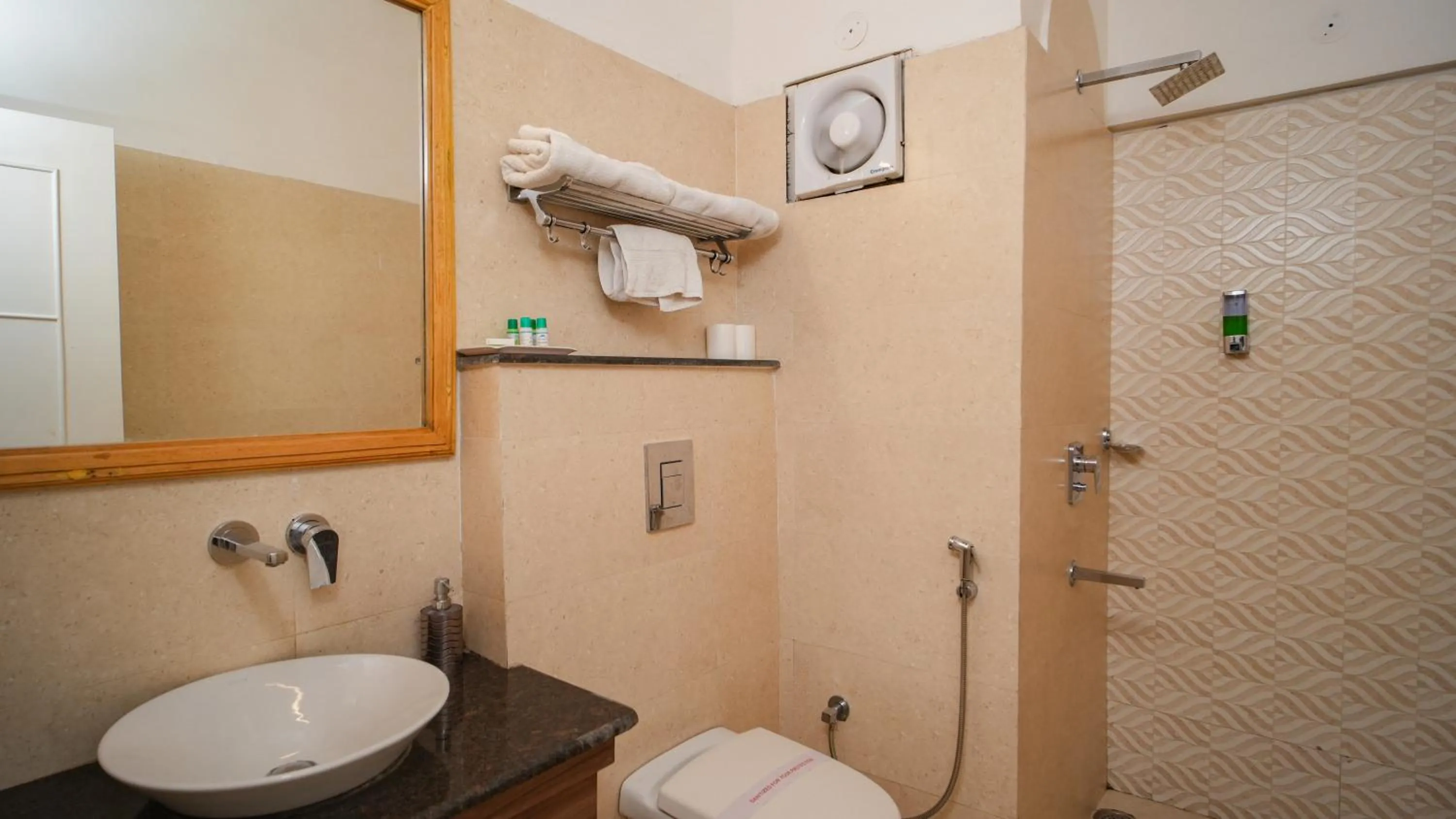 Shower in Neelesh Inn- A Luxury Lake View Hotel- 20 kms from Nainital