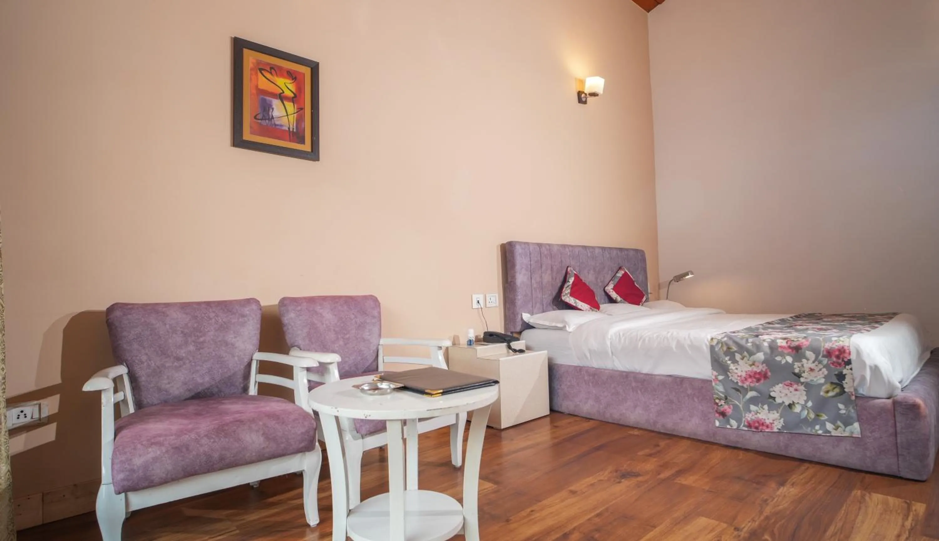 Bed in Neelesh Inn- A Luxury Lake View Hotel- 20 kms from Nainital