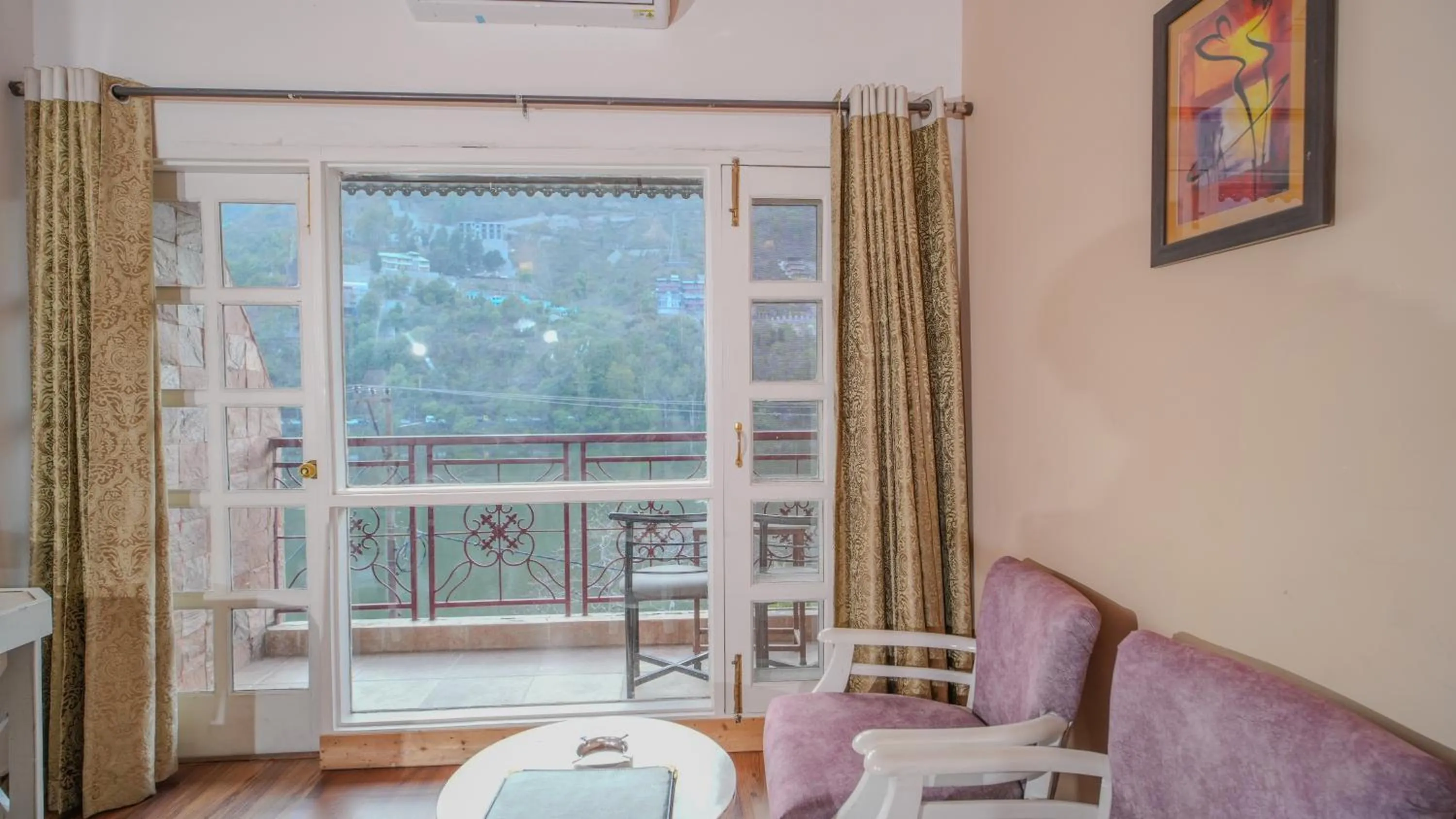 Seating area in Neelesh Inn- A Luxury Lake View Hotel- 20 kms from Nainital