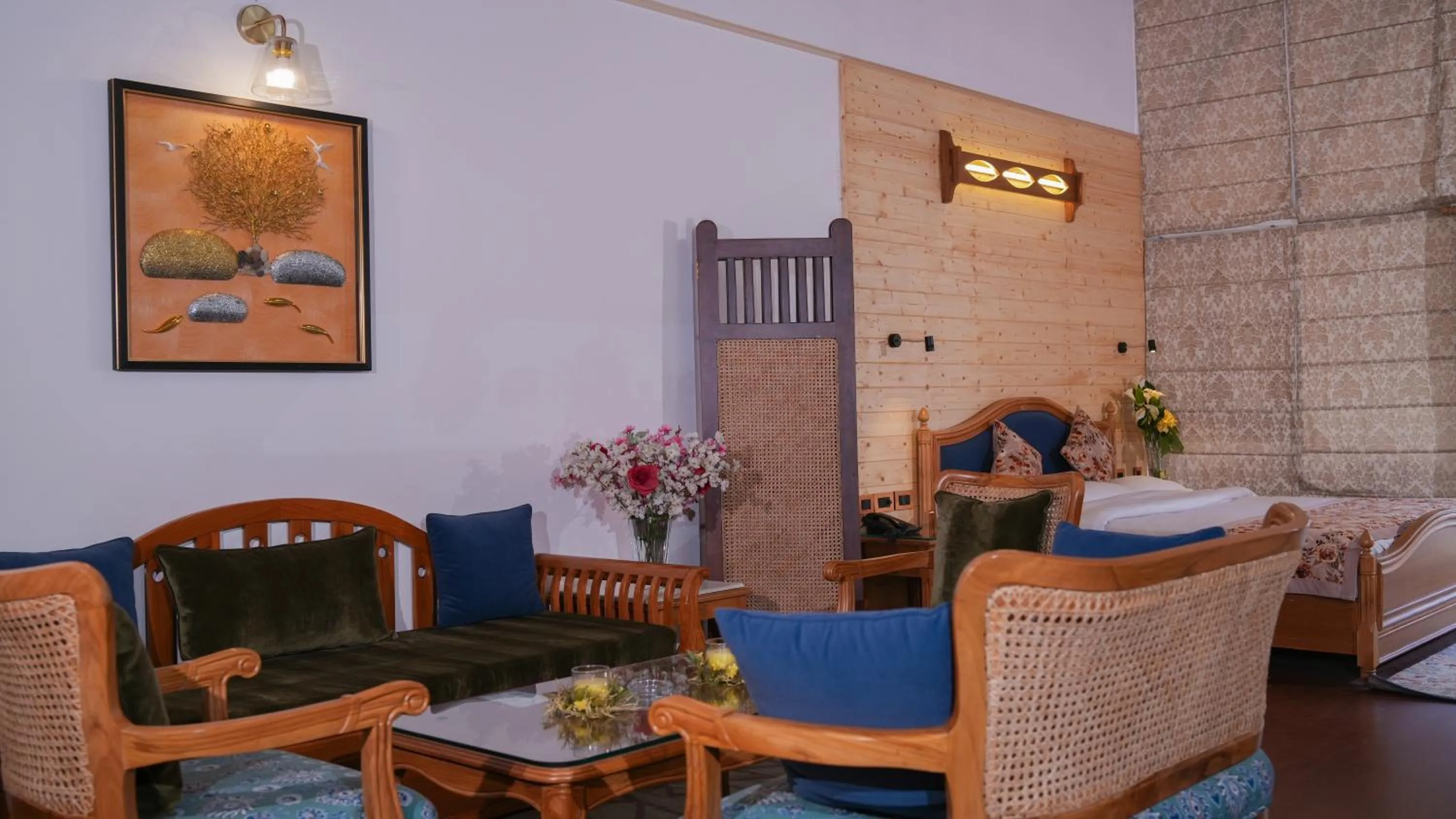 Seating area in Neelesh Inn- A Luxury Lake View Hotel- 20 kms from Nainital