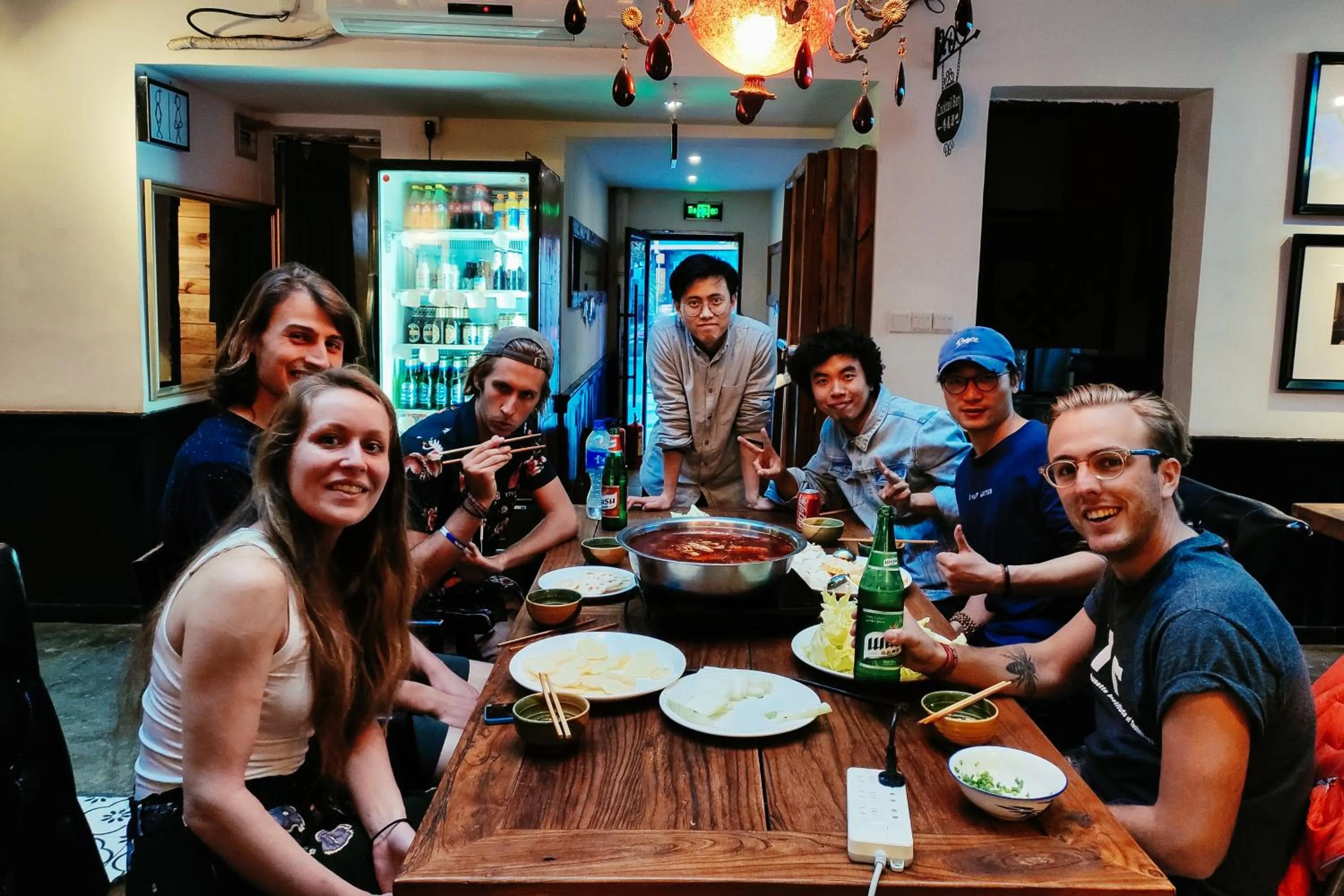 Communal lounge/ TV room in Chengdu Mix Hostel - Next To Wenshu Monastery - Sichuan Style Chill & Social Courtyard House - Free Activities - Friendly English Speaking Staff - Tibet, Panda, Buddha & Snow Mountain Tours