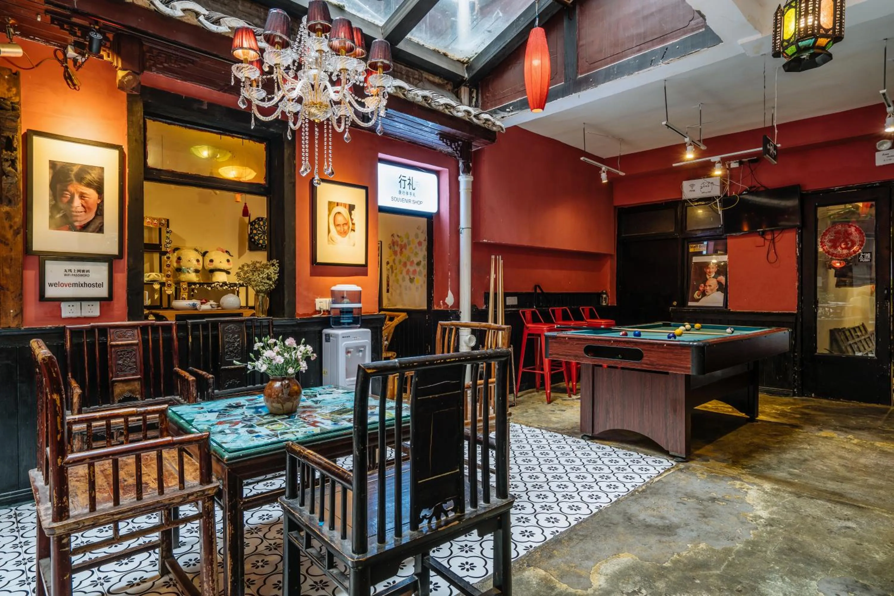 Billiard in Chengdu Mix Hostel - Next To Wenshu Monastery - Sichuan Style Chill & Social Courtyard House - Free Activities - Friendly English Speaking Staff - Tibet, Panda, Buddha & Snow Mountain Tours