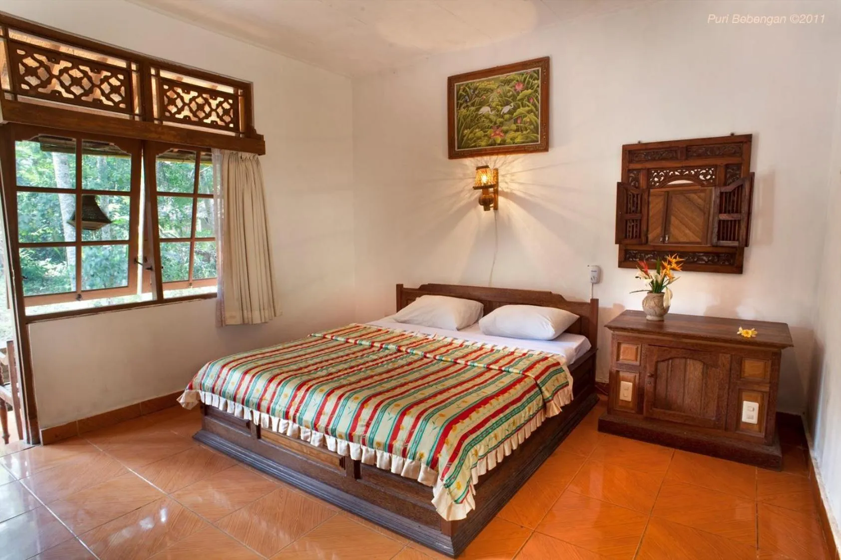 Bed in Puri Bebengan Bungalows