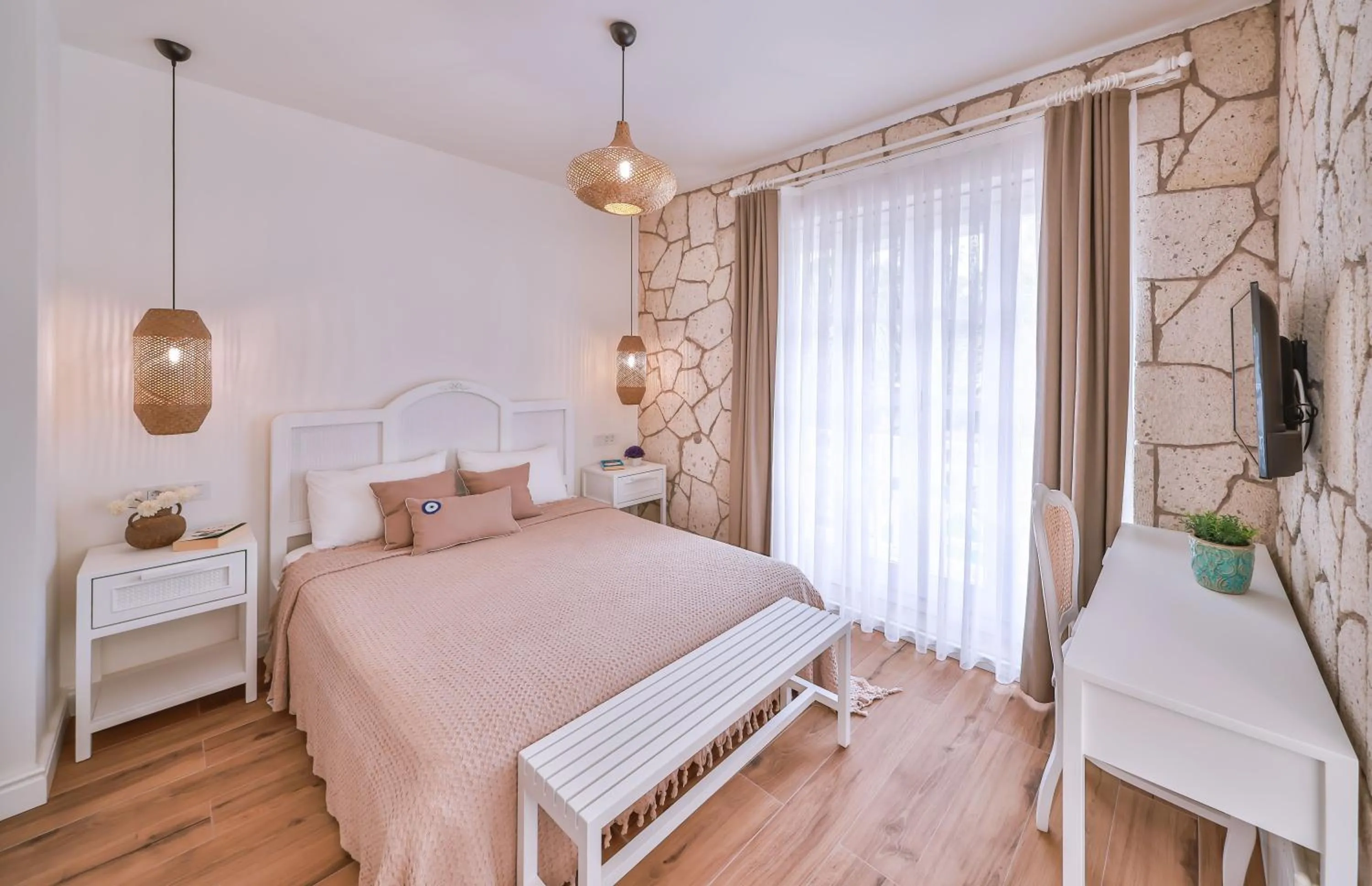 Bed in Alacati Balbadem Hotel