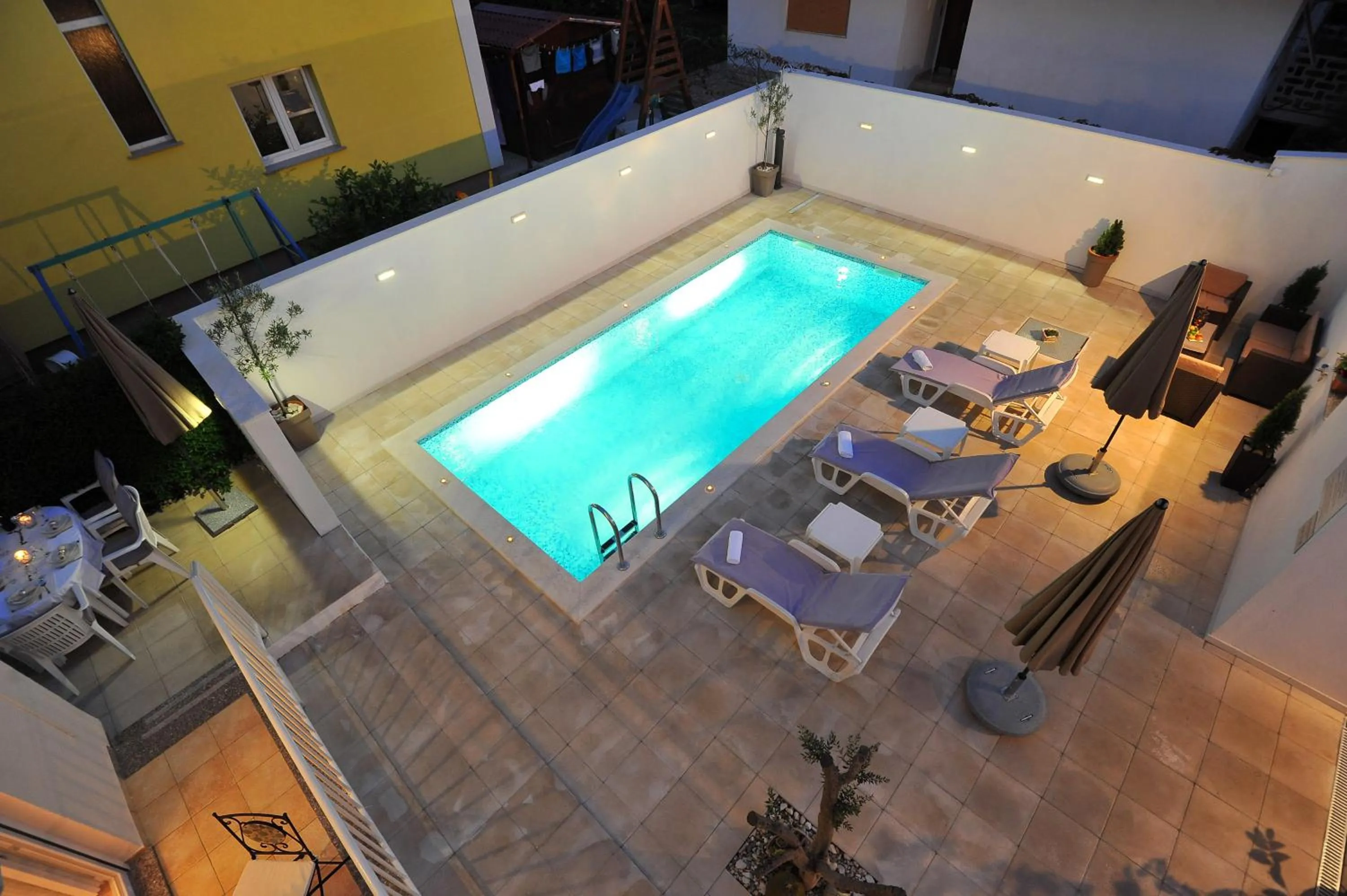 Pool view in Apartments Batur