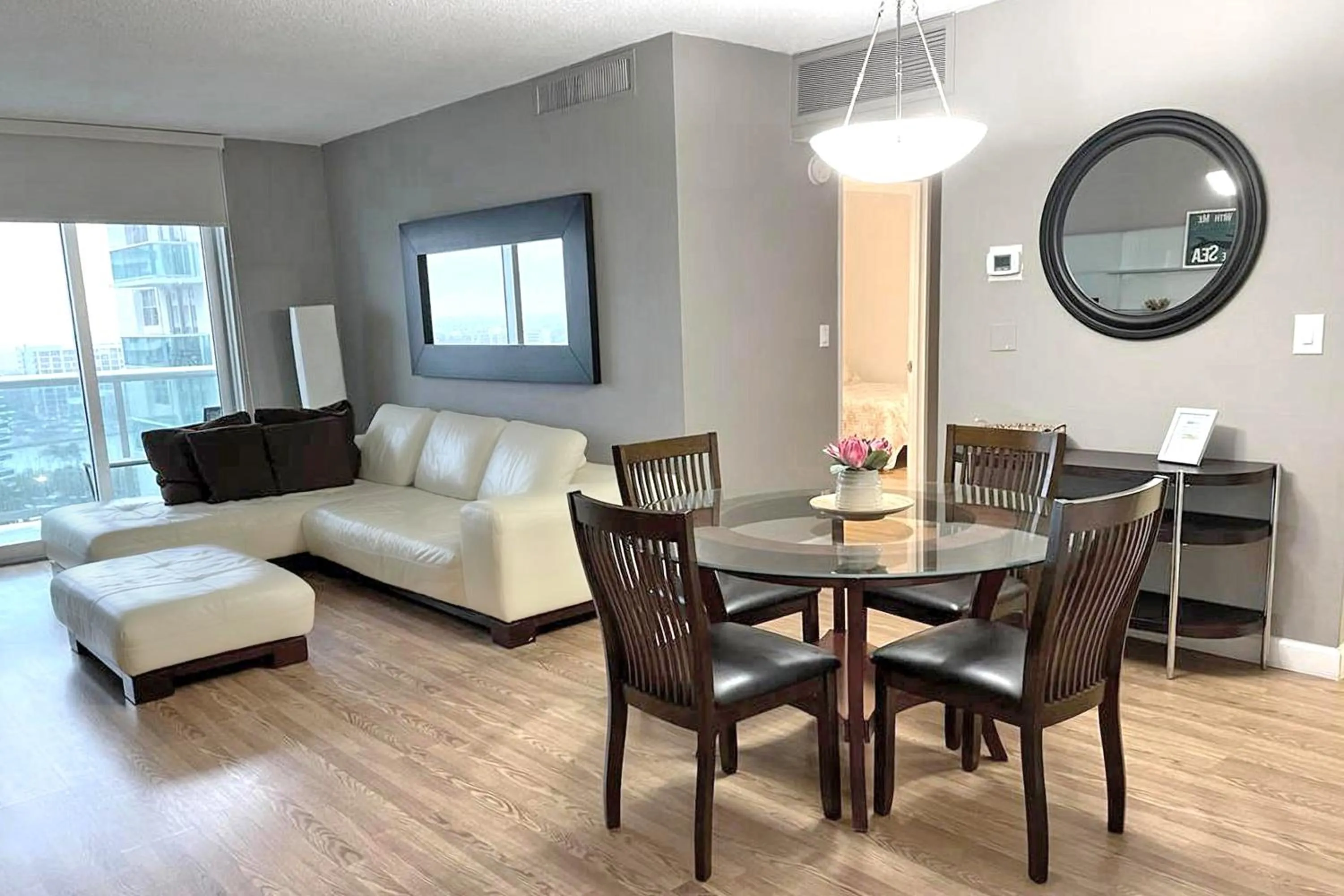 Living room in The Tides Apartments on the beach