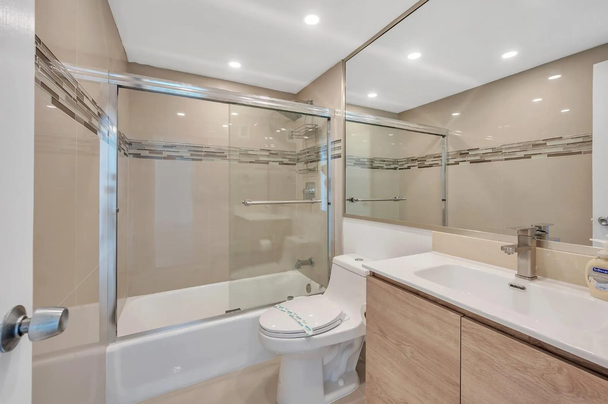 Bathroom in The Tides Apartments on the beach