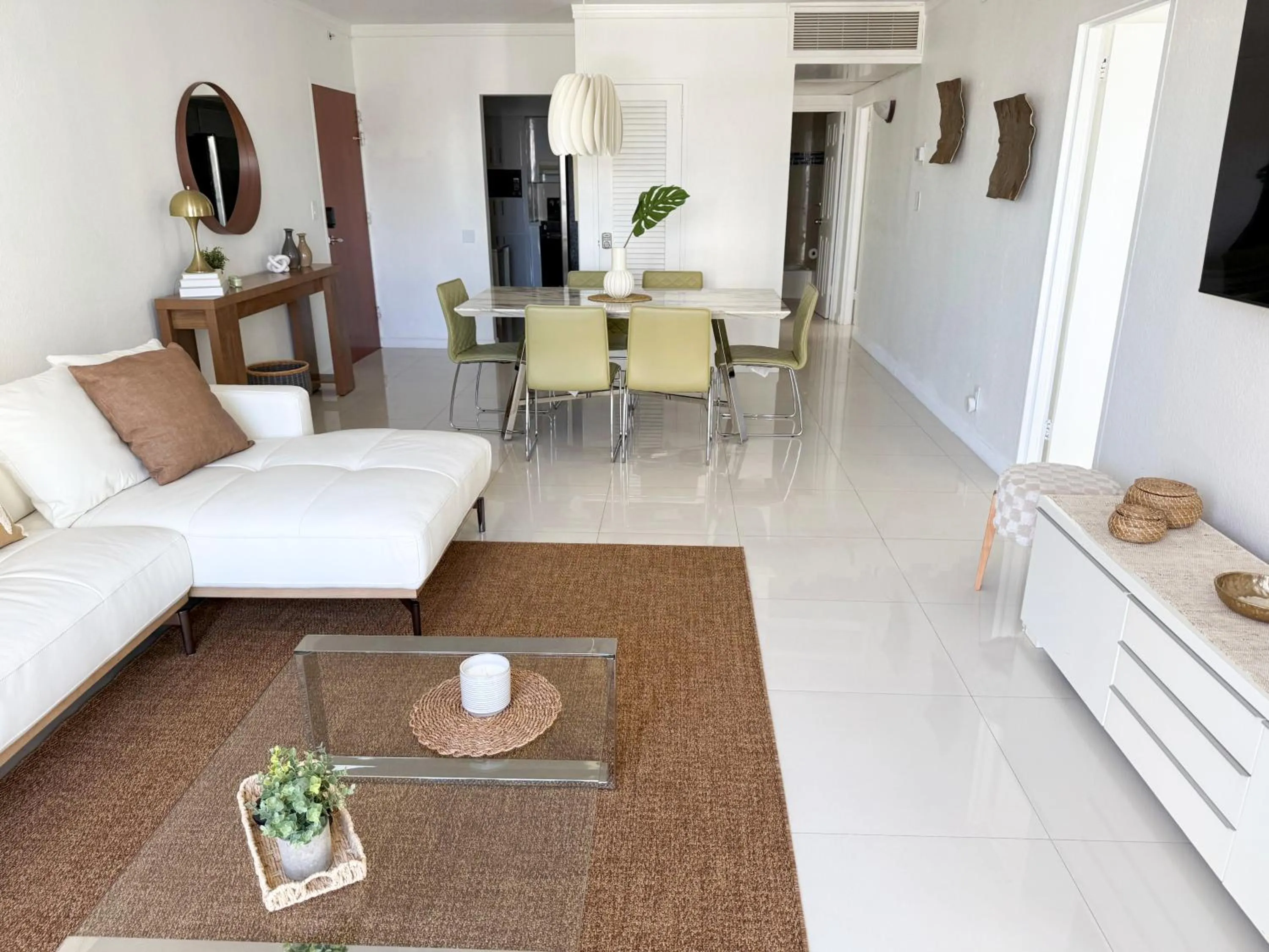 Living room in The Tides Apartments on the beach