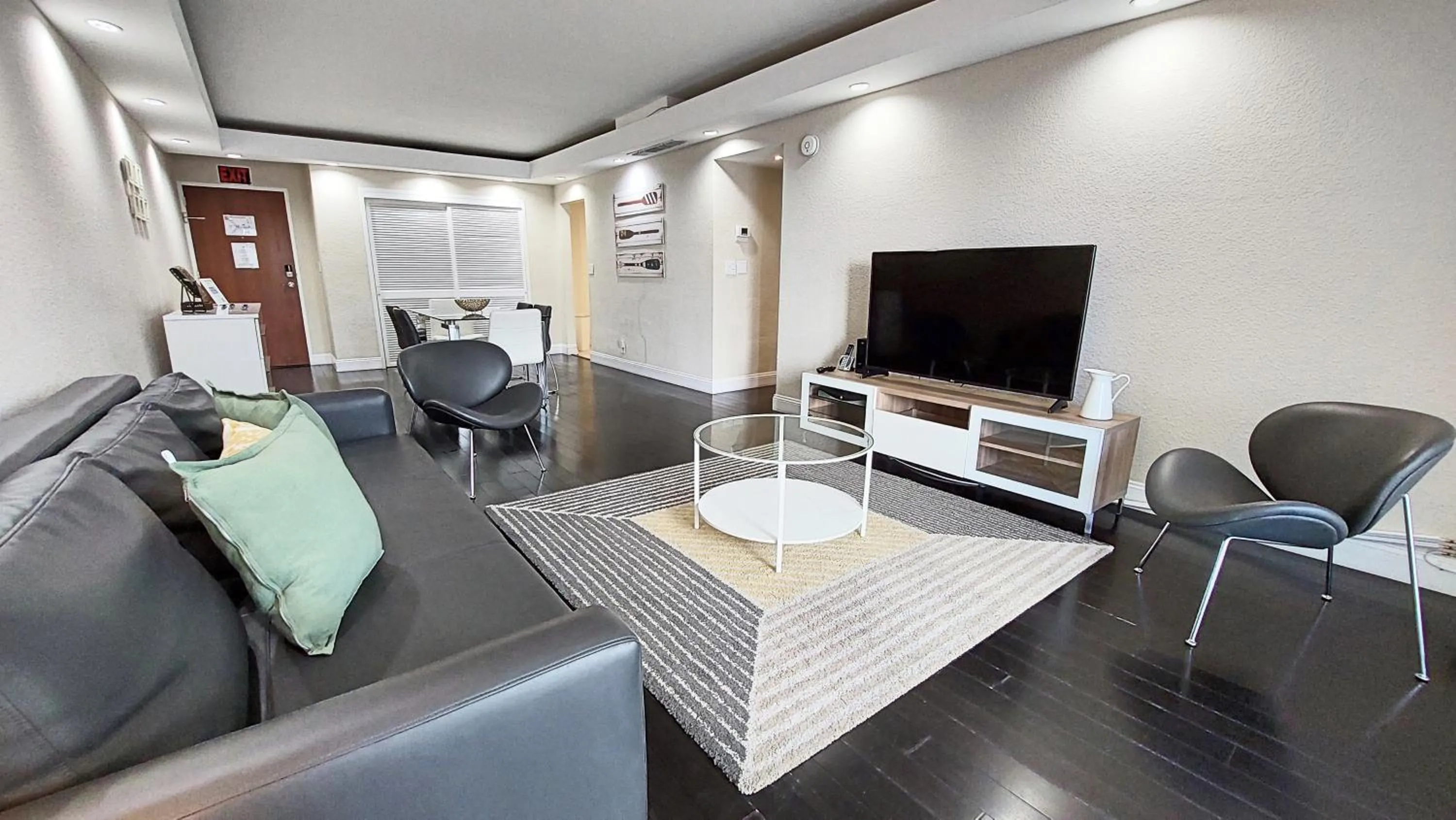 Living room in The Tides Apartments on the beach