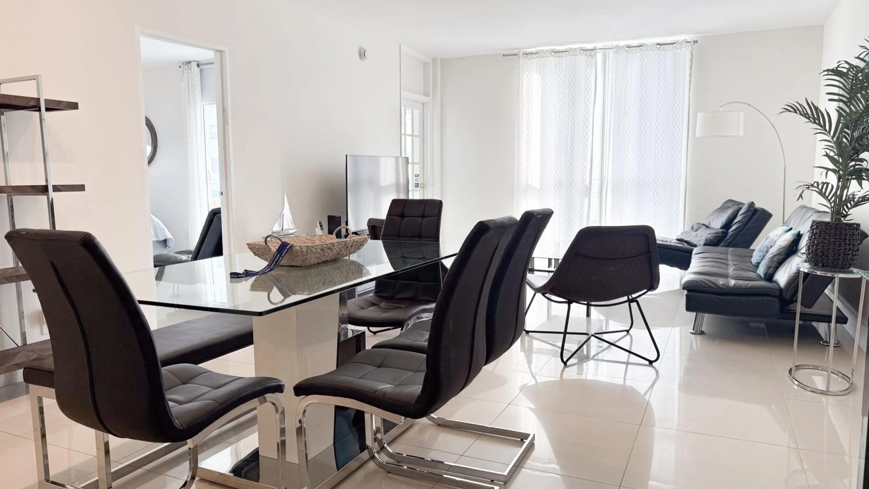 Living room in The Tides Apartments on the beach