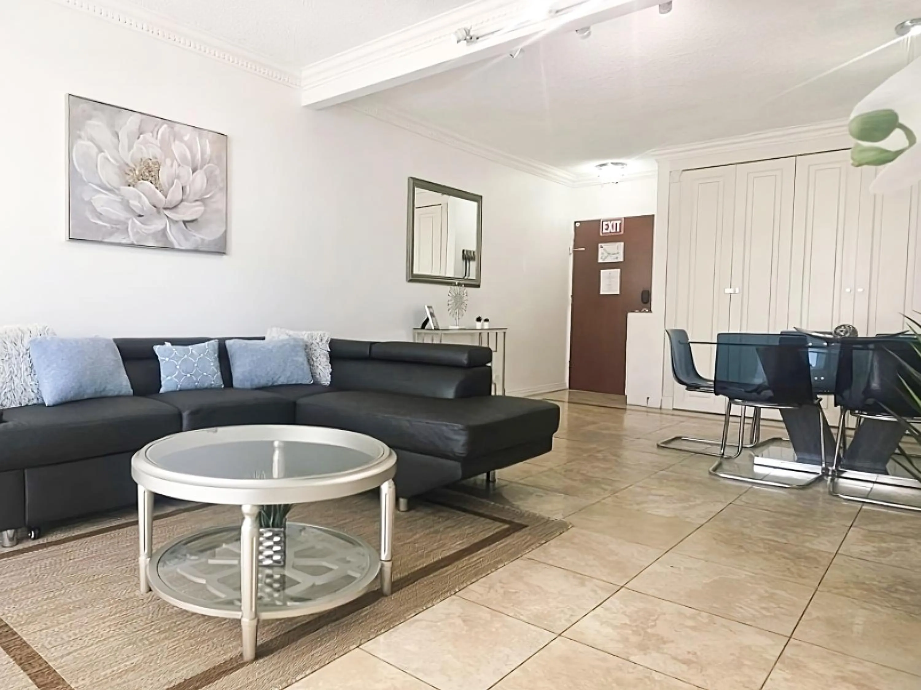 Living room in The Tides Apartments on the beach