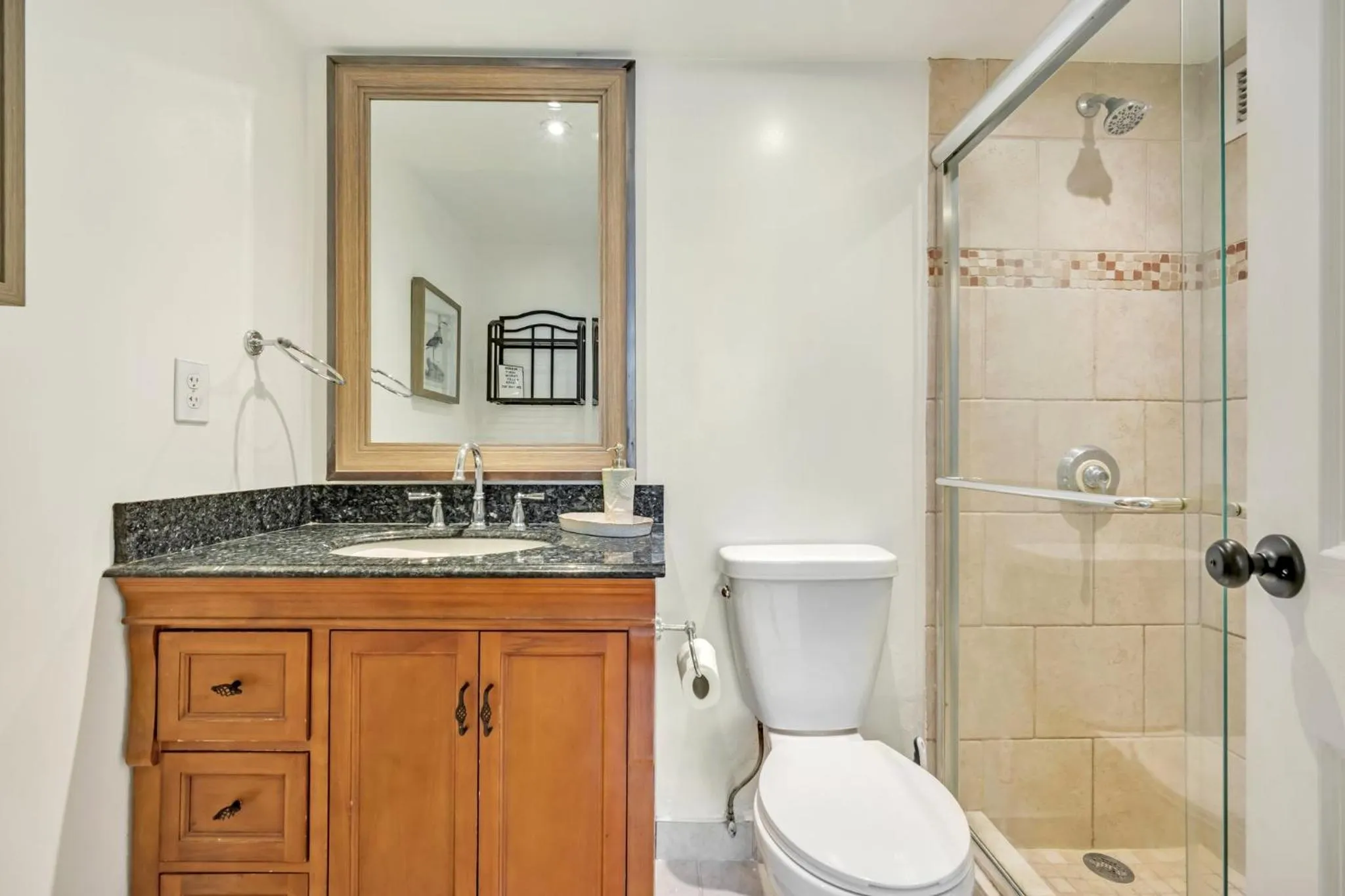 Bathroom in The Tides Apartments on the beach