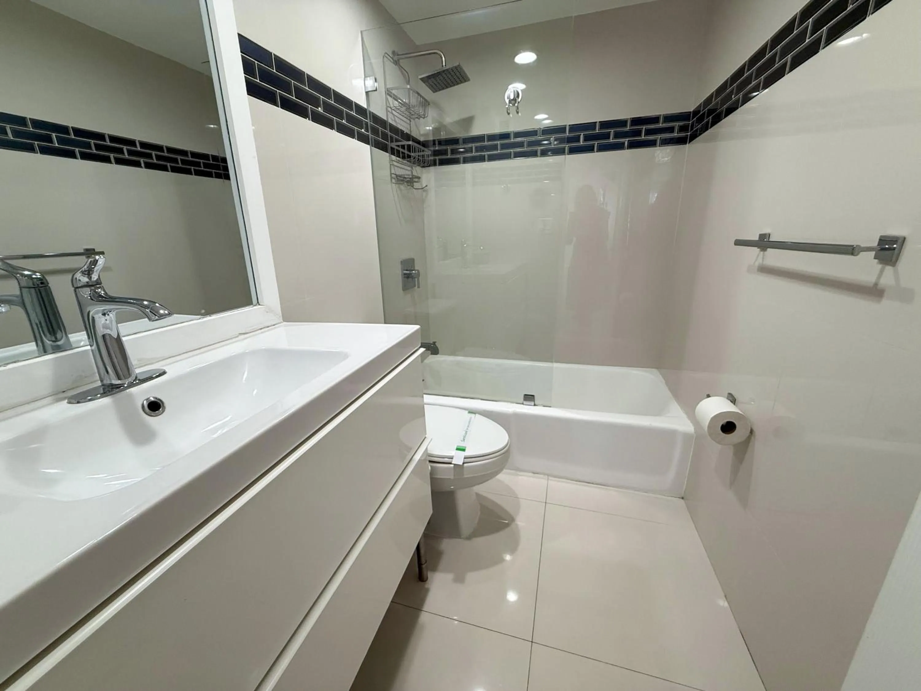 Bathroom in The Tides Apartments on the beach