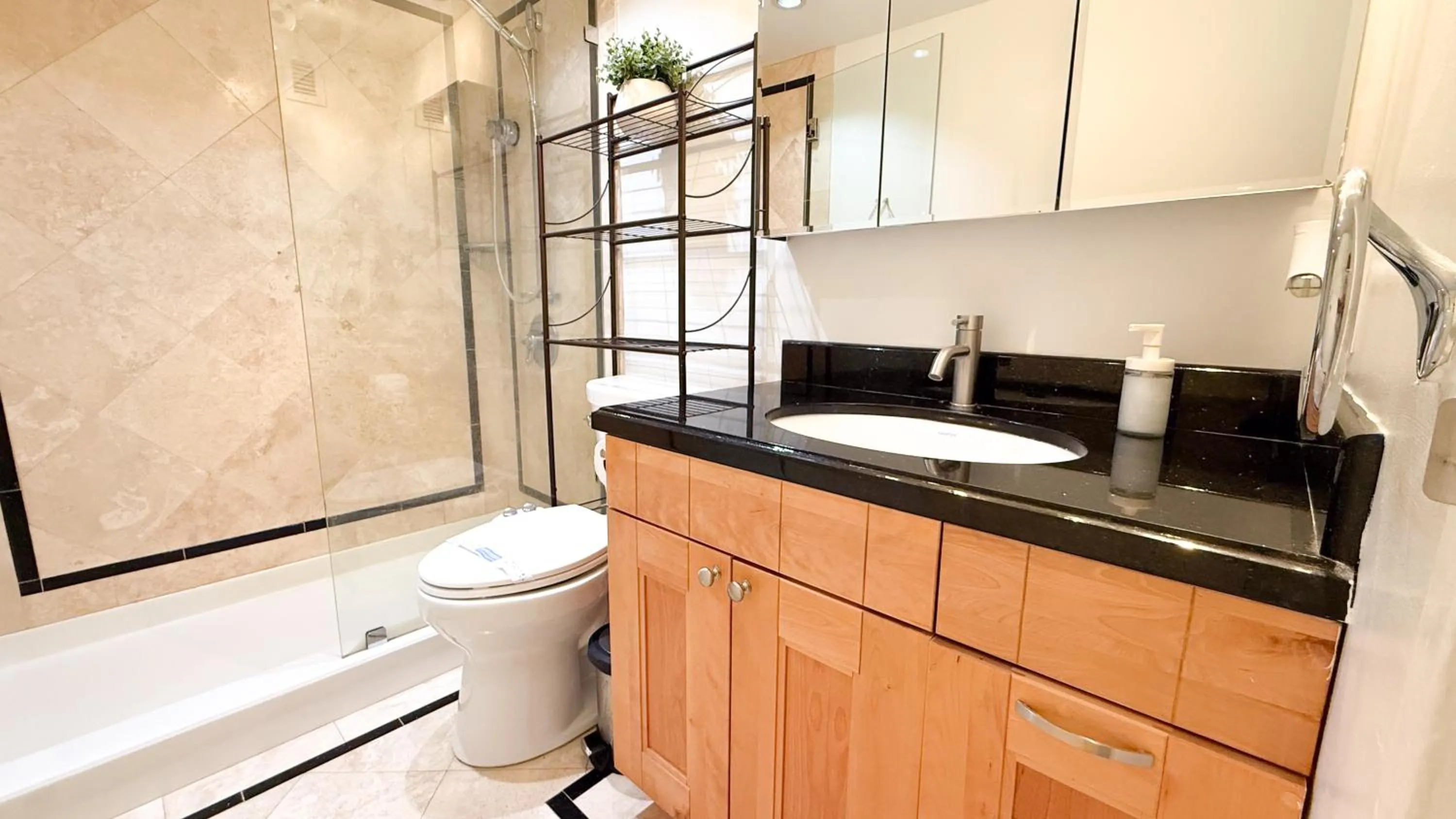Bathroom in The Tides Apartments on the beach