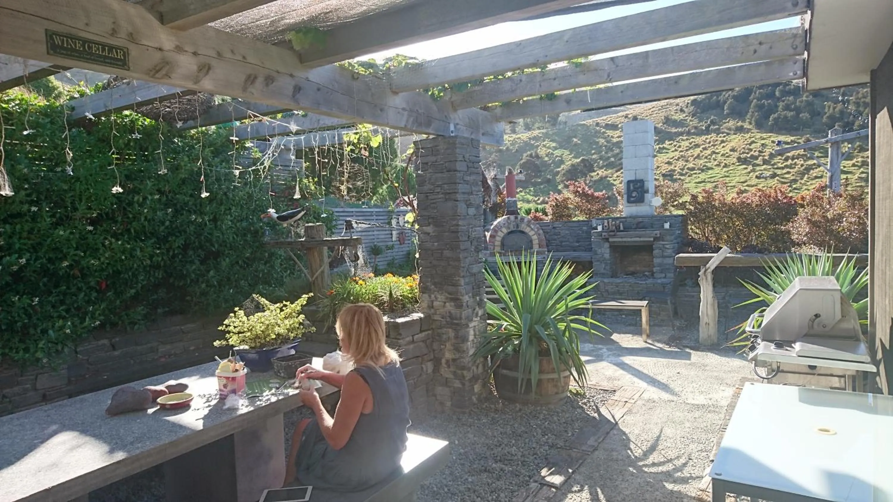 Patio in Port Levy B & B Christchurch