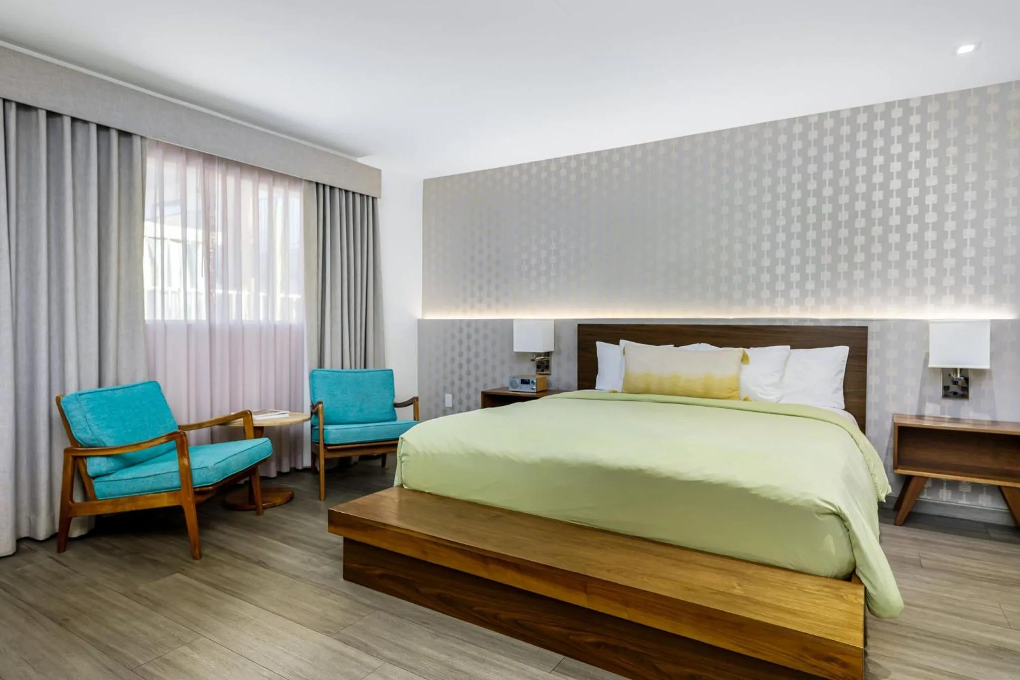 Bedroom, Bed in The Skylark, a Palm Springs Hotel