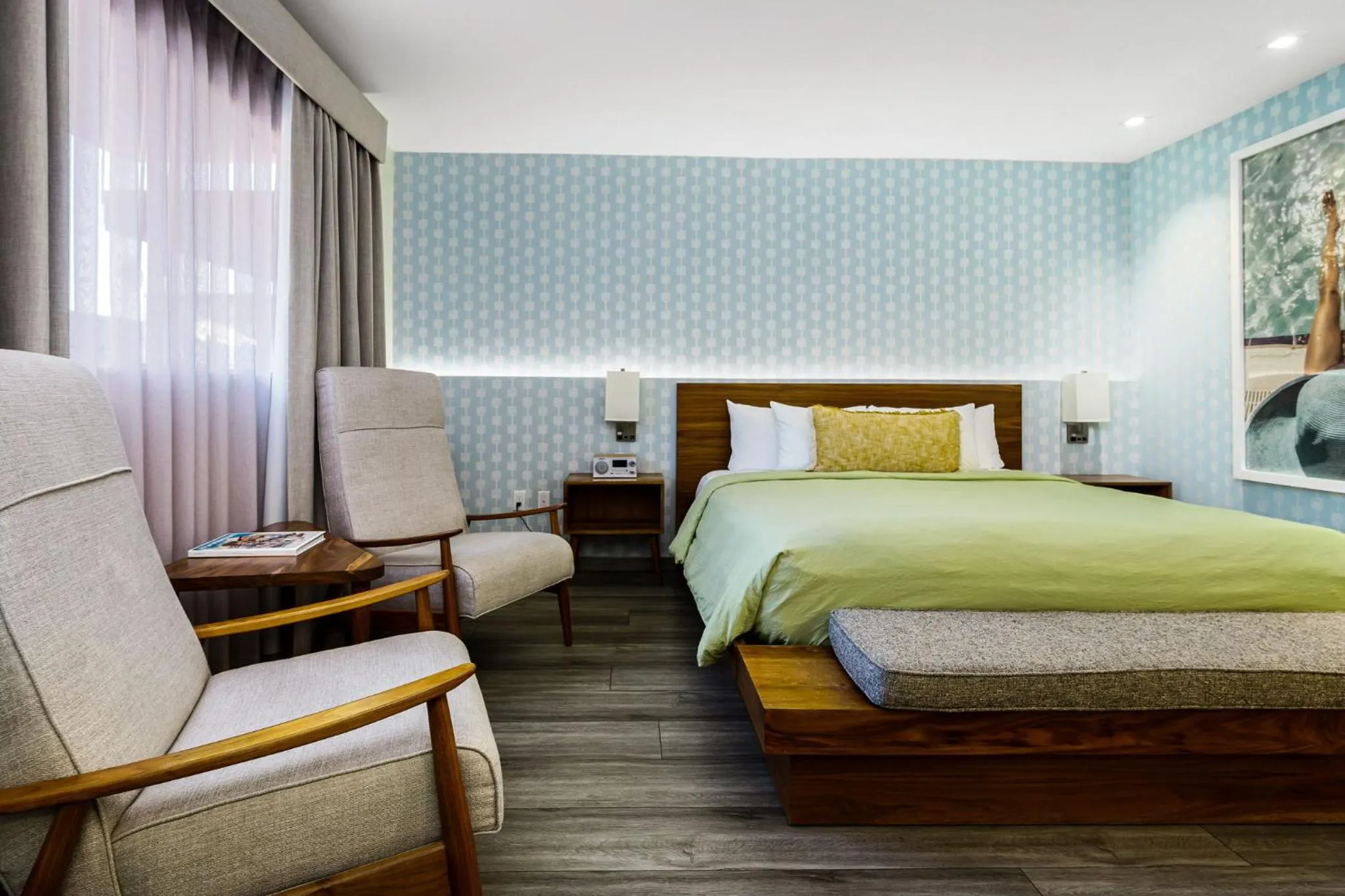 Bedroom, Bed in The Skylark, a Palm Springs Hotel