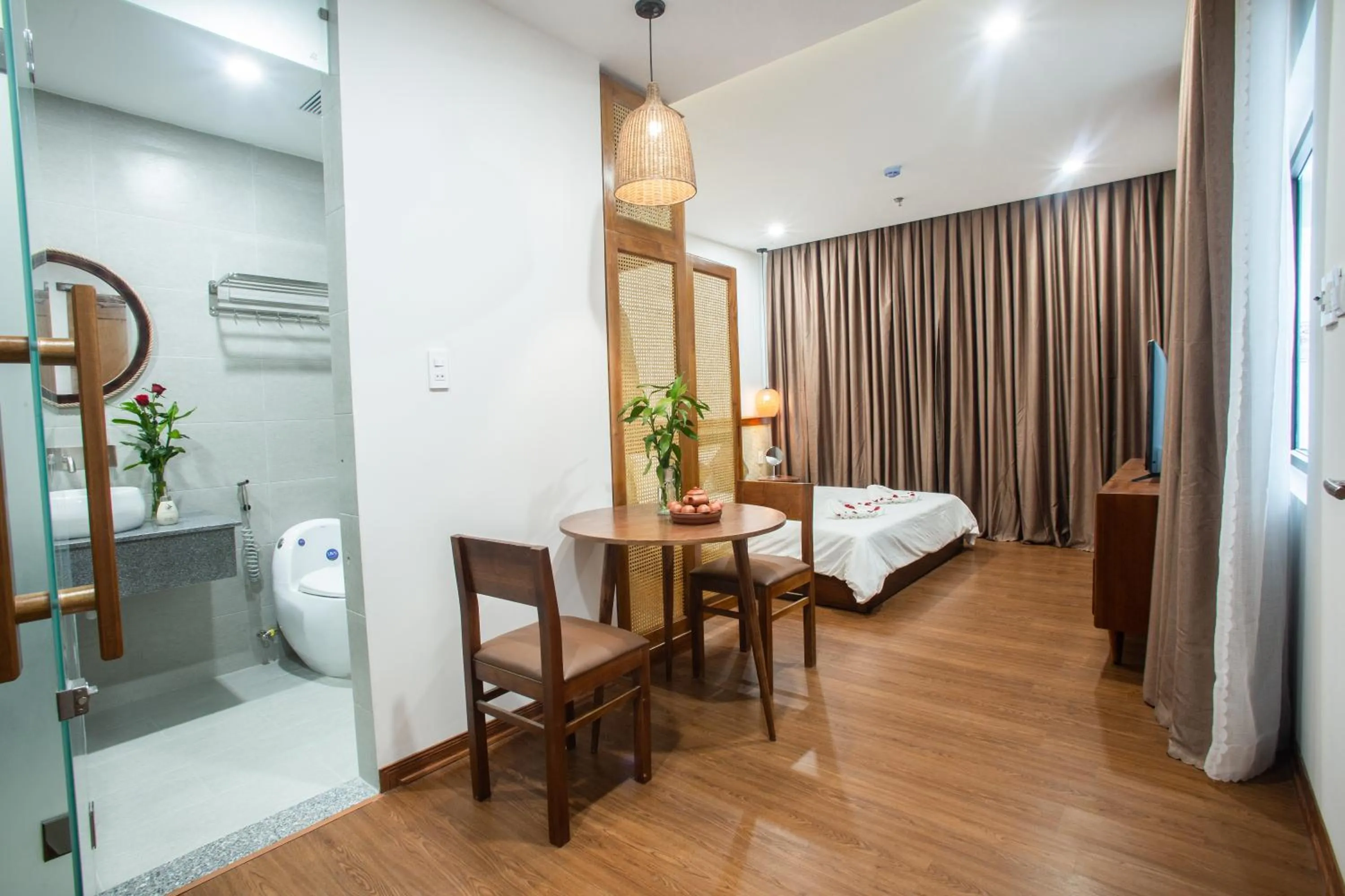 Living room, Bed in Luu Ngai Condotel Quy Nhon