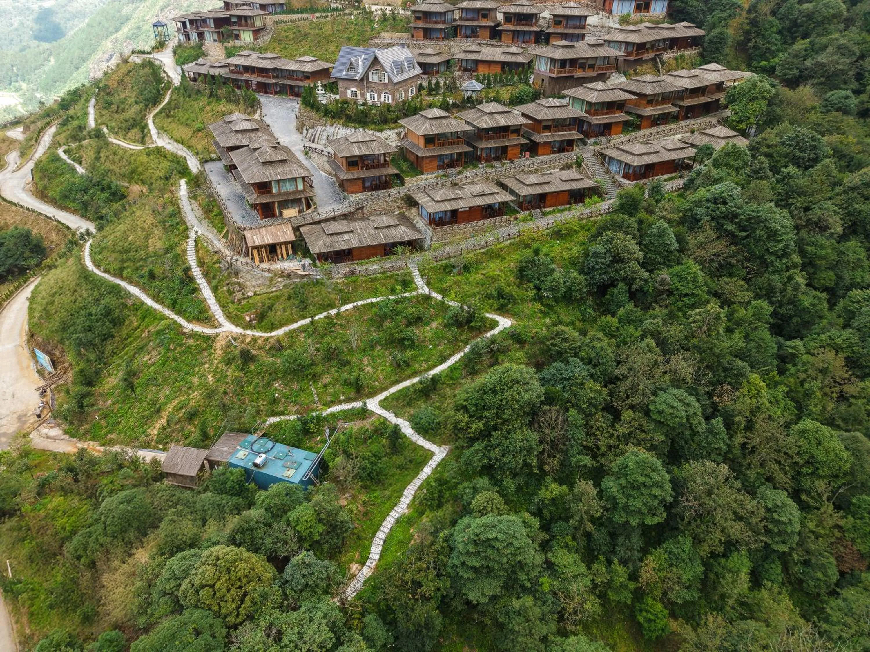 Bird's eye view in Heaven Gate O Quy Ho Hotel Sapa