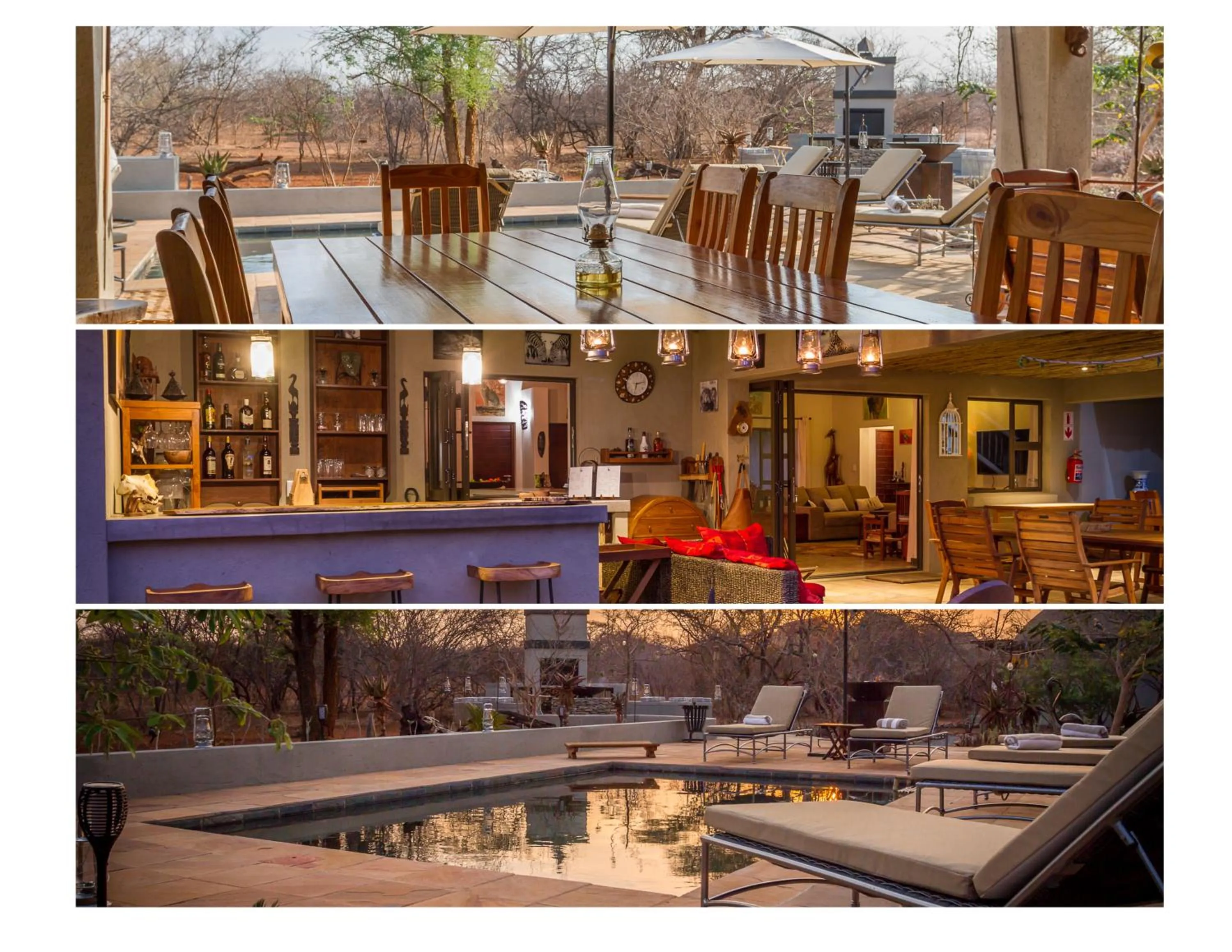 Seating area in Ukuthula Bush Lodge