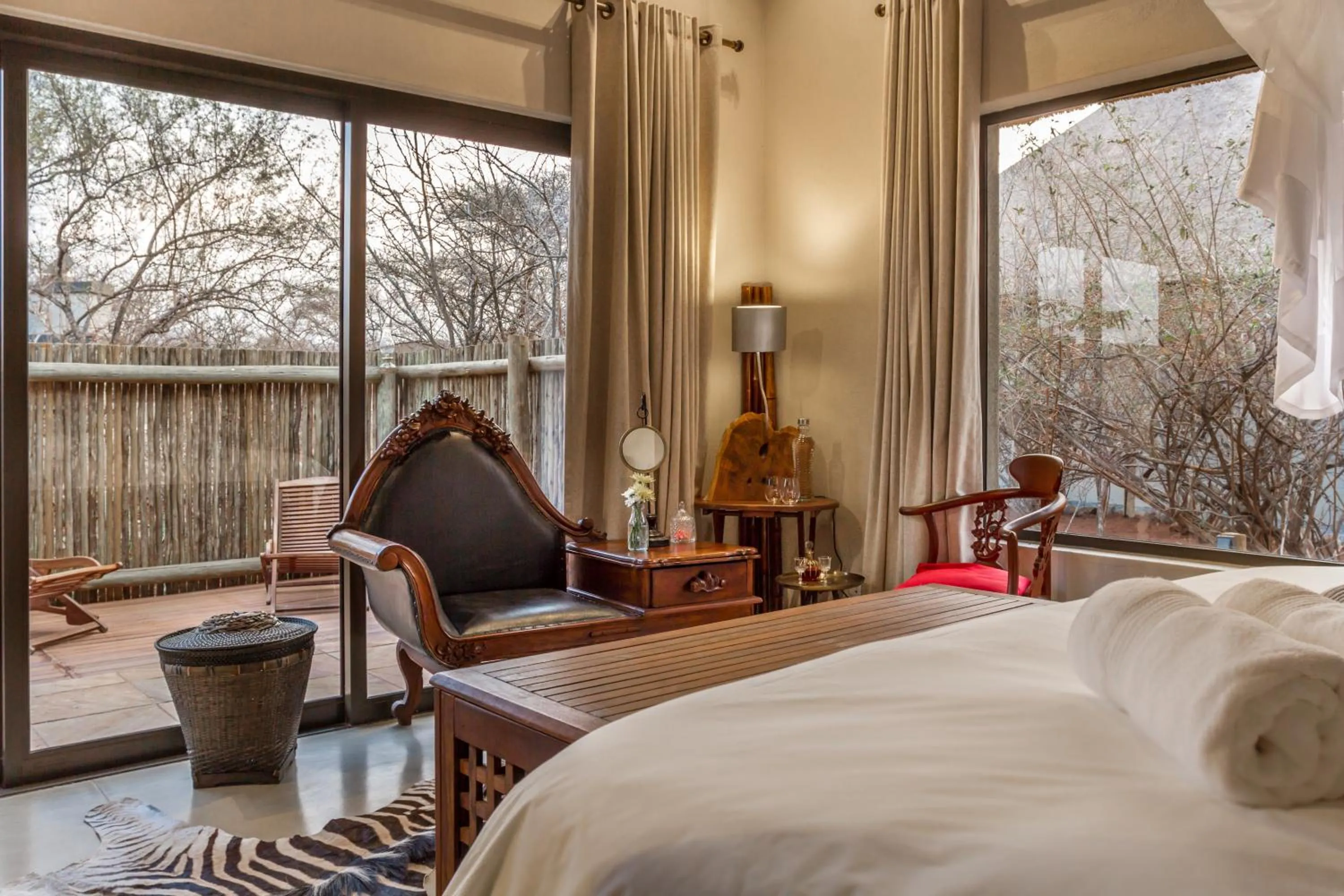 Bed in Ukuthula Bush Lodge