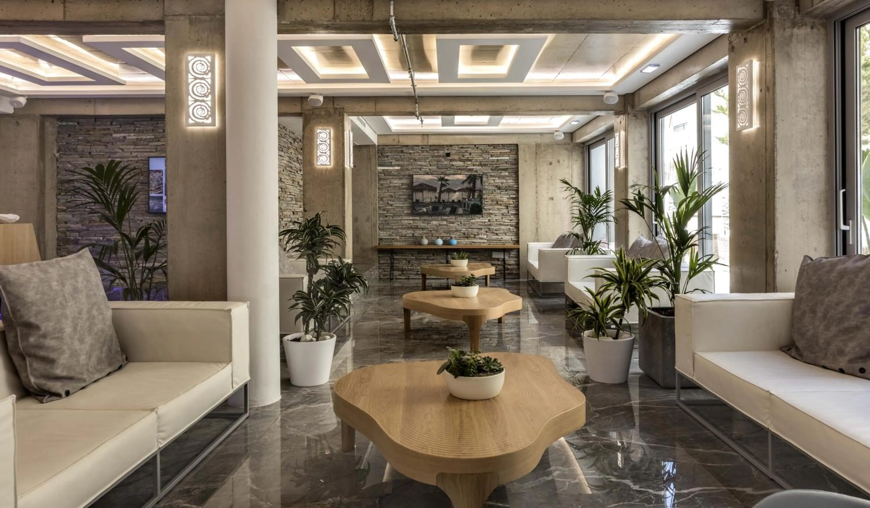 Seating area in Glaros Royal Beach Hotel