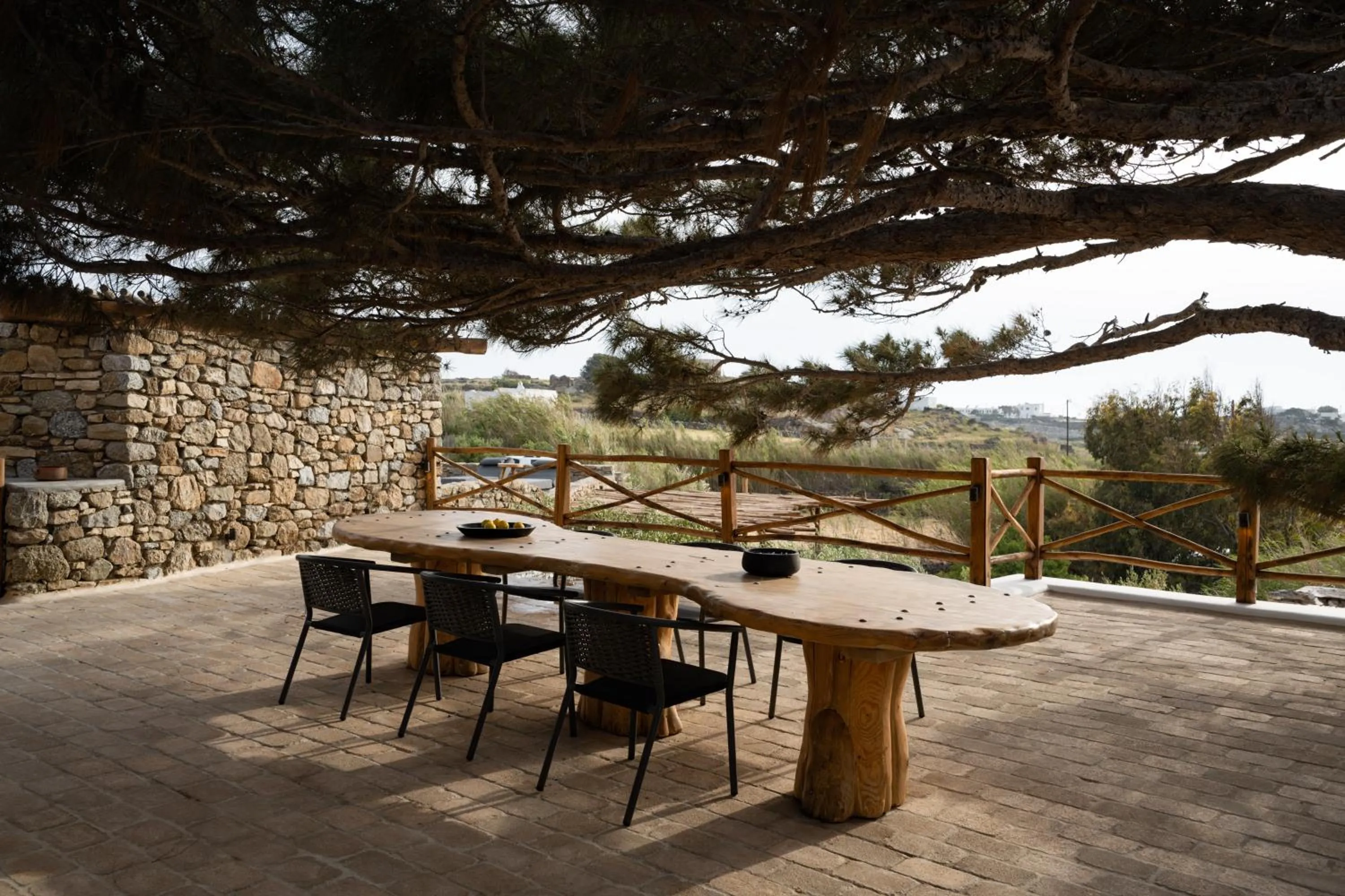 Natural landscape in Ikies of Mykonos