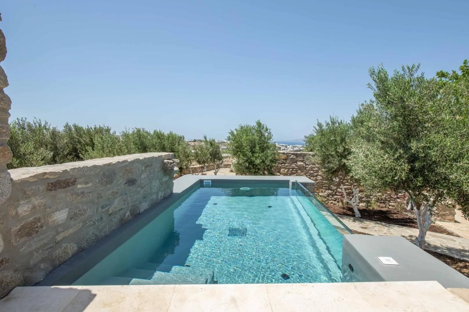 Pool view in Ikies of Mykonos